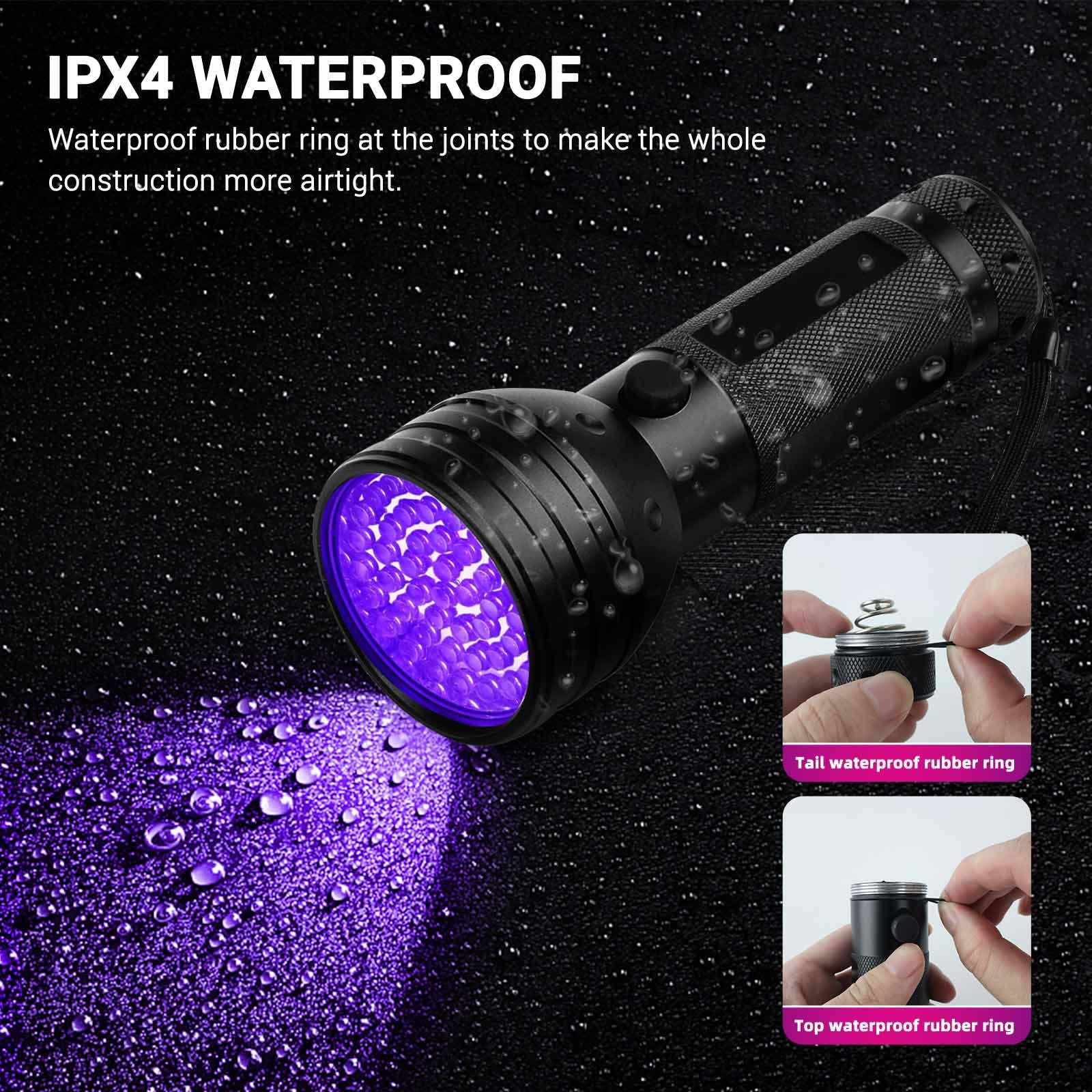 Moipejo Uv Flashlight Black Light, Ultraviolet Blacklight For Pet Urine Detection 51 Led 395 Nm, Detector Light For Dog/Cat Urine, Dry Stains, Bed Bug, Resin Curing, Scorpions Finder