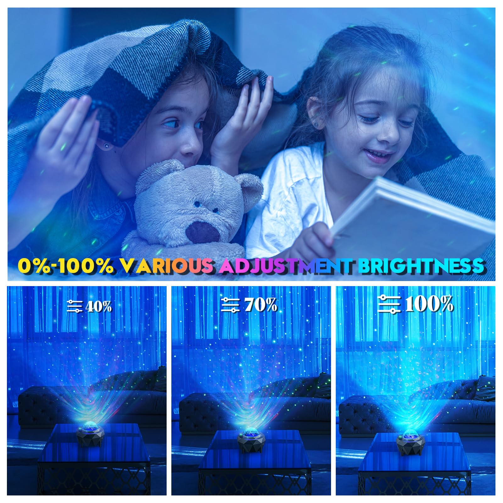 Zonqoonz Star Projector, Galaxy Projector With App Remote Control,Music Speaker Aurora Projector, Night Light Projector For Kids Adults Gaming Room, Home Theater, Birthday, Party