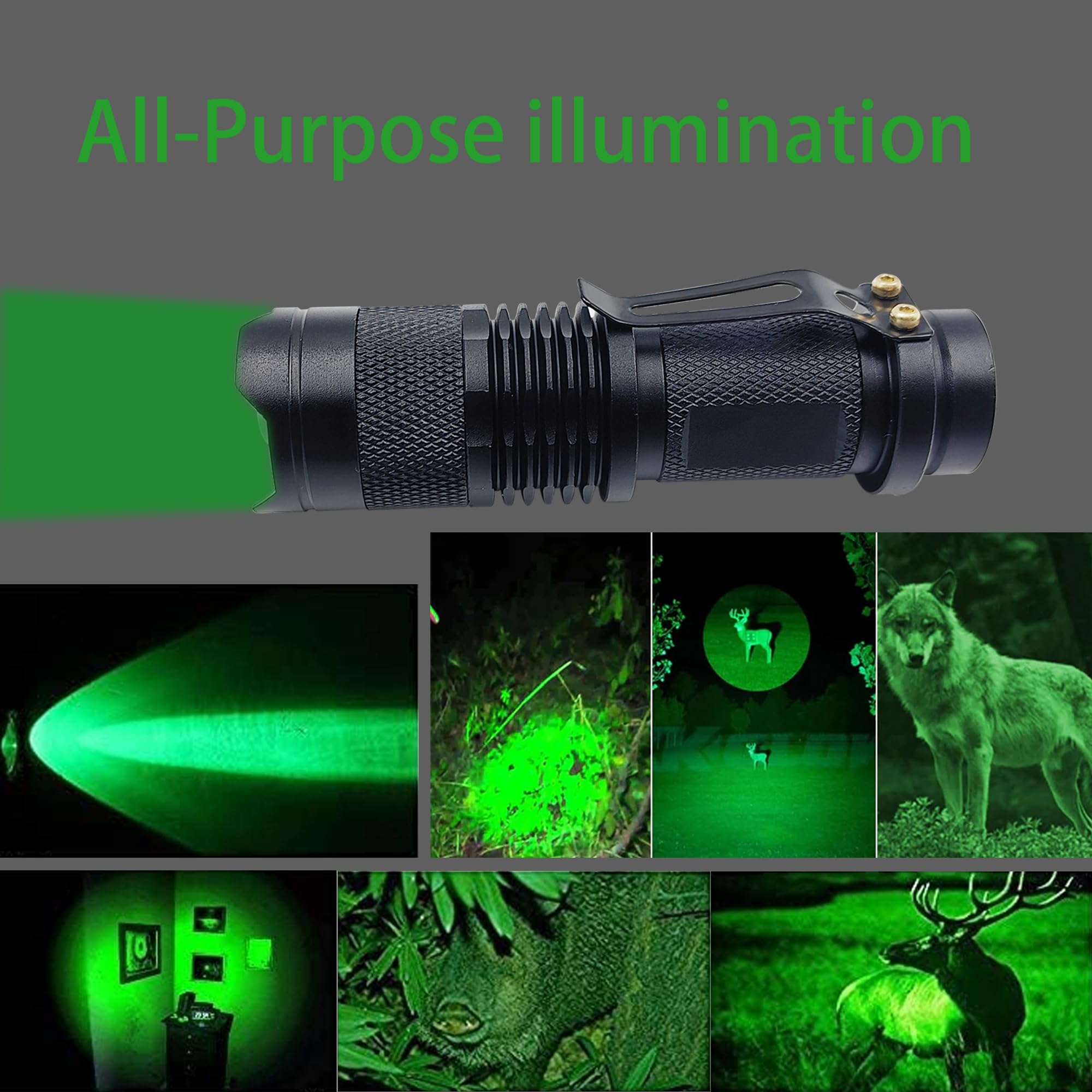 Zyunmall 4 Color Light Single Mode Flashlight: Red Light Flashlight, Green Light Flashlight, Blue Light Flashlight, Cool White Light Flashlight, 4 Pack, Black, Sk68-Wrgb-Flashlight-1Mode-Zy-24-25