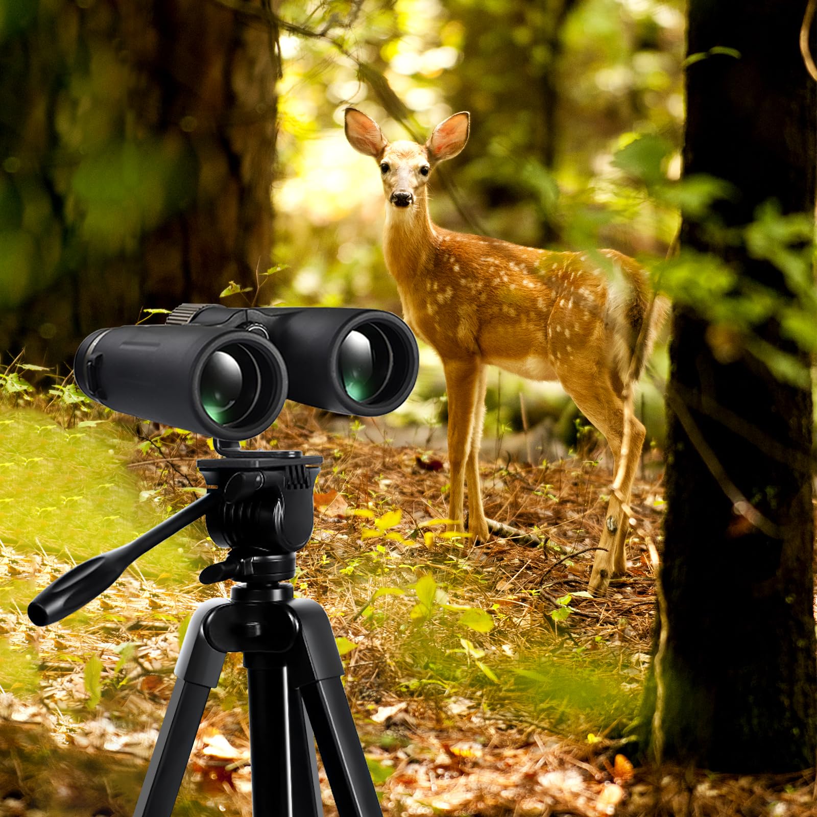 Lcncy Binocular & Spotting Scope Tripod Stand - Universal Lightweight Travel Video Tripod - Compatible With Spotting Scope/Telescope/Astronomy Binoculars/Dslr