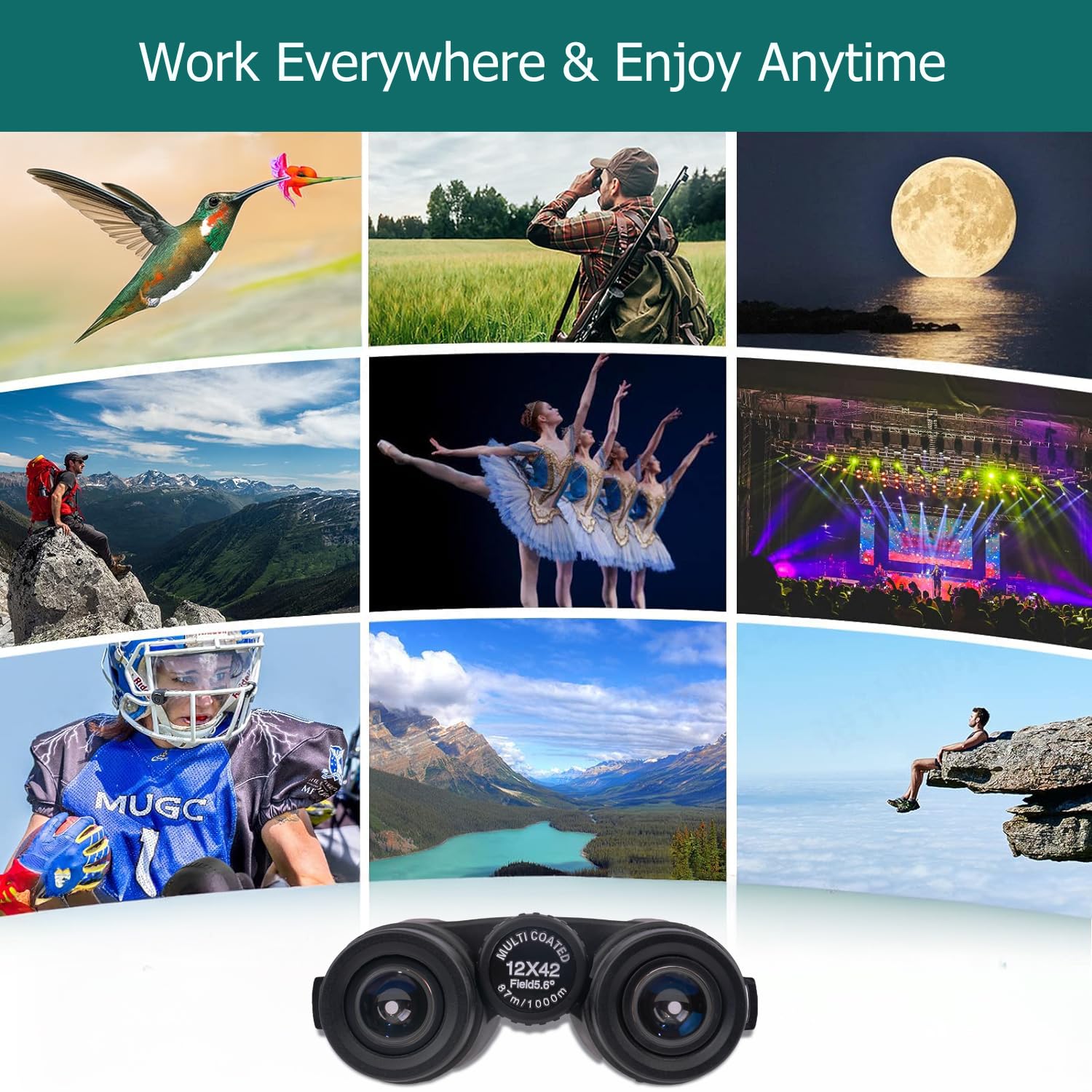 Thbsbkt 12X42 Hd High-Powered Binoculars For Adults - Professional Grade With Advanced Tripod & Phone Adapter, Waterproof Design For Outdoor Travel, Hunting, Birdwatching, And Cruises