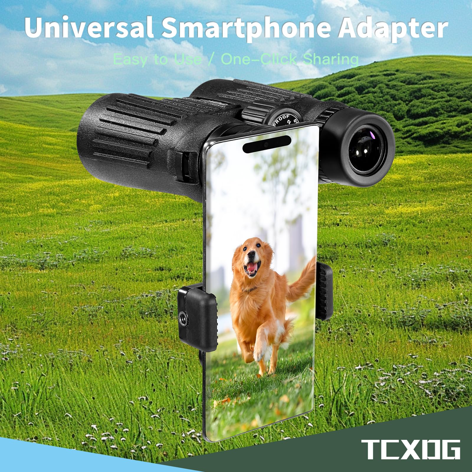 Tcxdg Hd 10X42 Binoculars With Phone Adapter - 8X20 Corner Monoculars - Large View, Clear Low Light Binoculars - Waterproof, Lightweight For Birding, Boating, Hiking, Camping (Black)