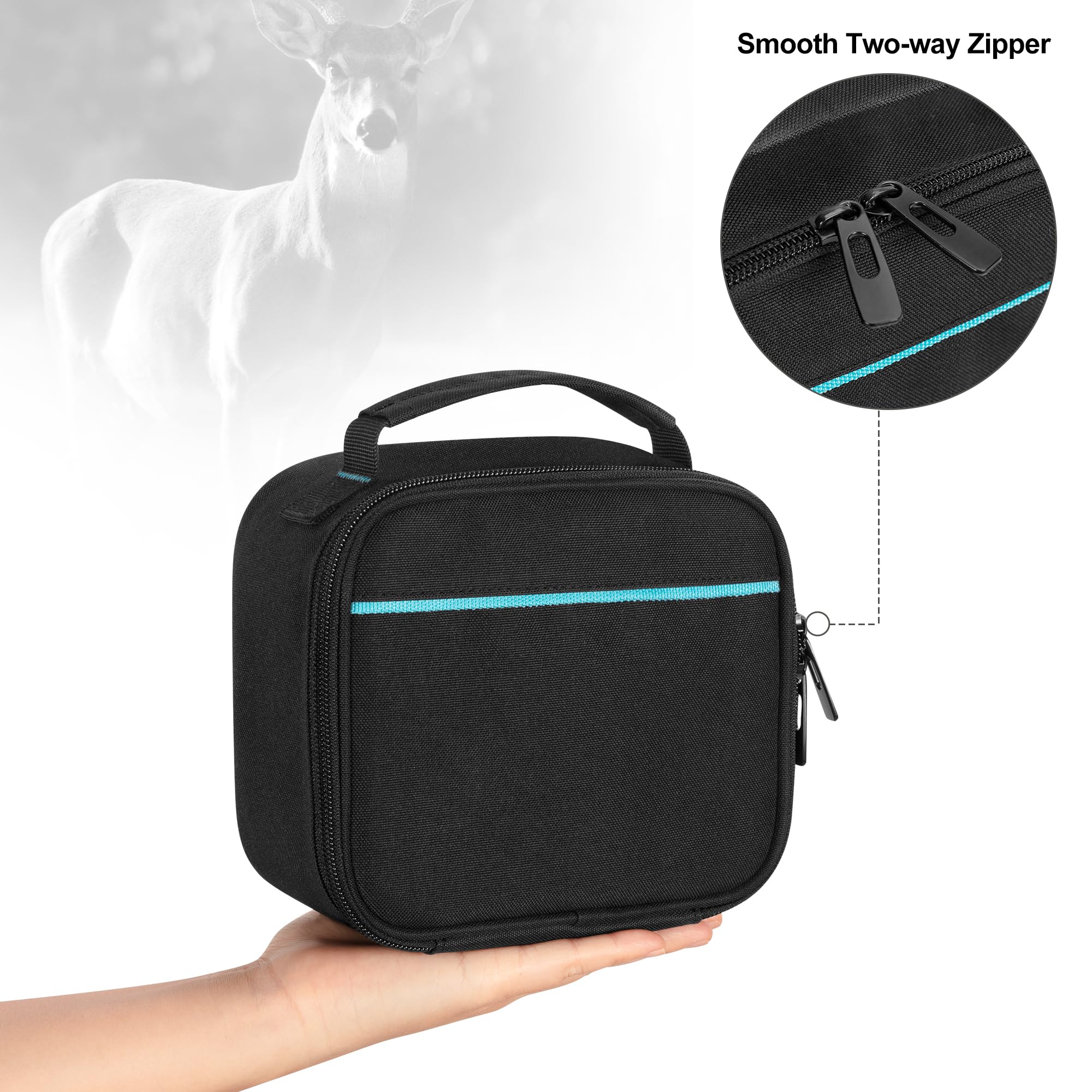 Curmio Carrying Case For Night Vision Goggles, Storage Bag Specifically Designed For UtilityNight Vision Binoculars, Sd Card And Data Cables, Black