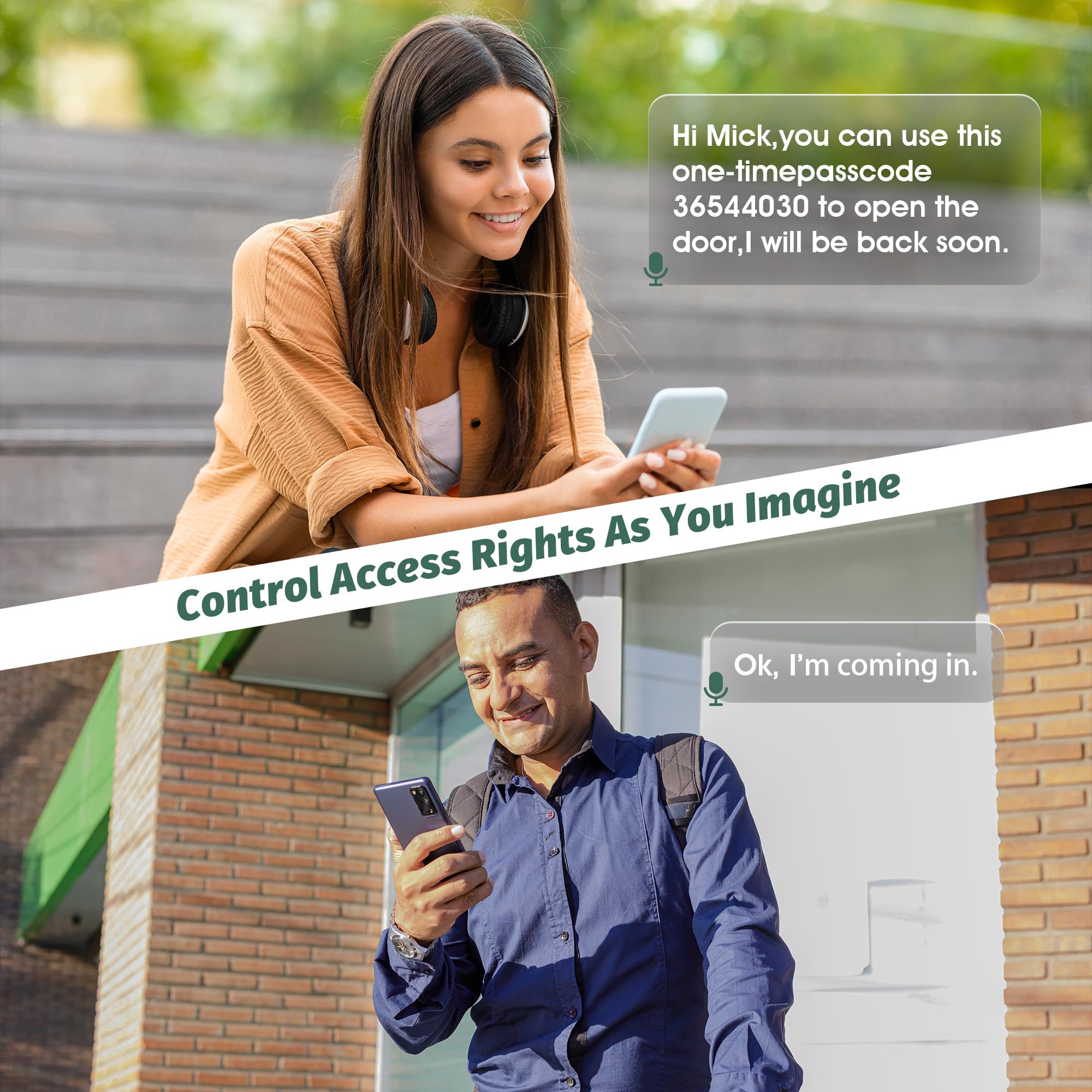 Cobuy Keyless Entry Door Lock With Handle,Digital Smart Door Deadbolt With Keypad Code,Fingerprint With App Control,Easy Installation, Auto Lock,Anti-Peeping Password