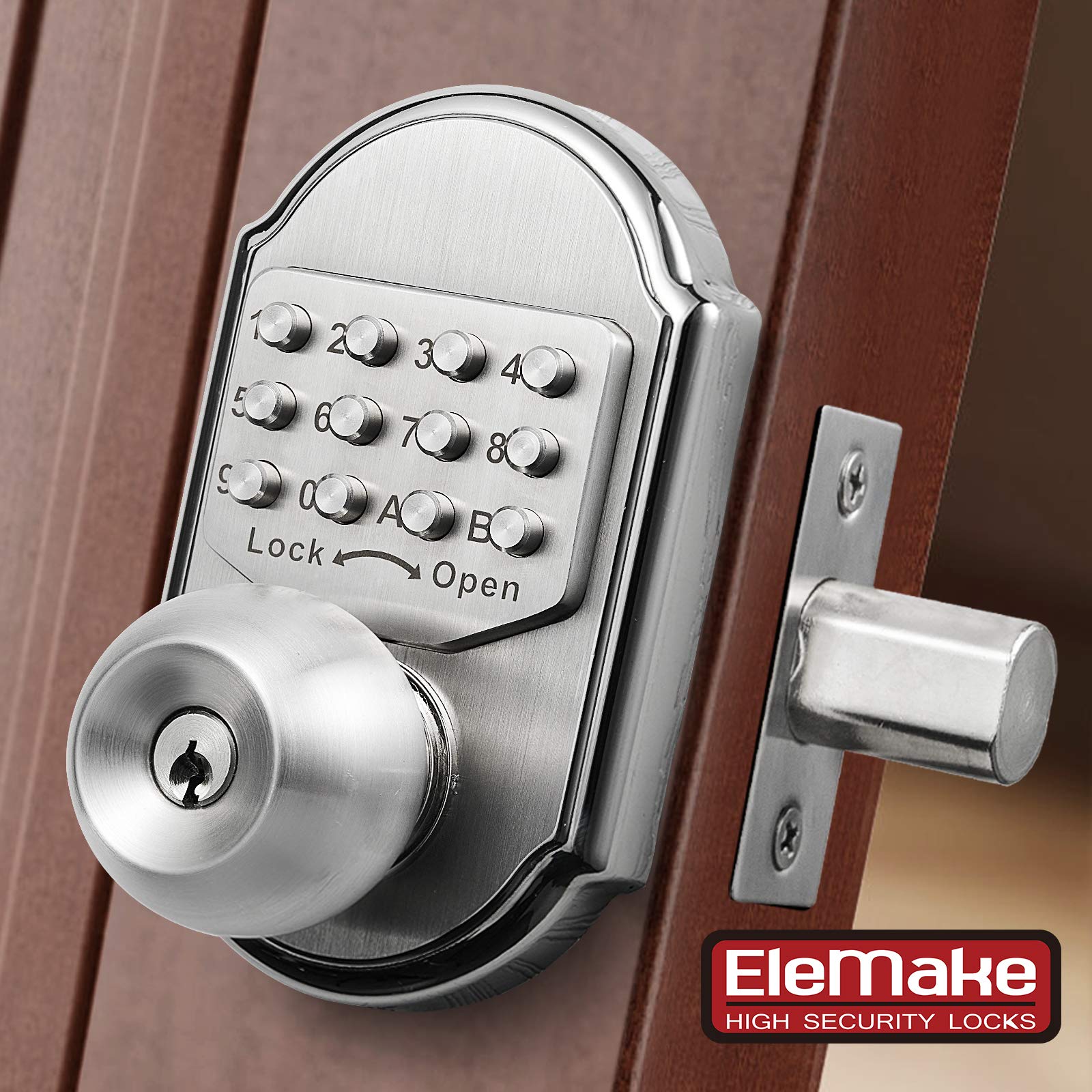 Bravex Keyless Entry Door Lock Deadbolt Keypad Sabbath Lock Stainless Steel 100% Mechanical Pass Code/Key No Risk Of Low Power