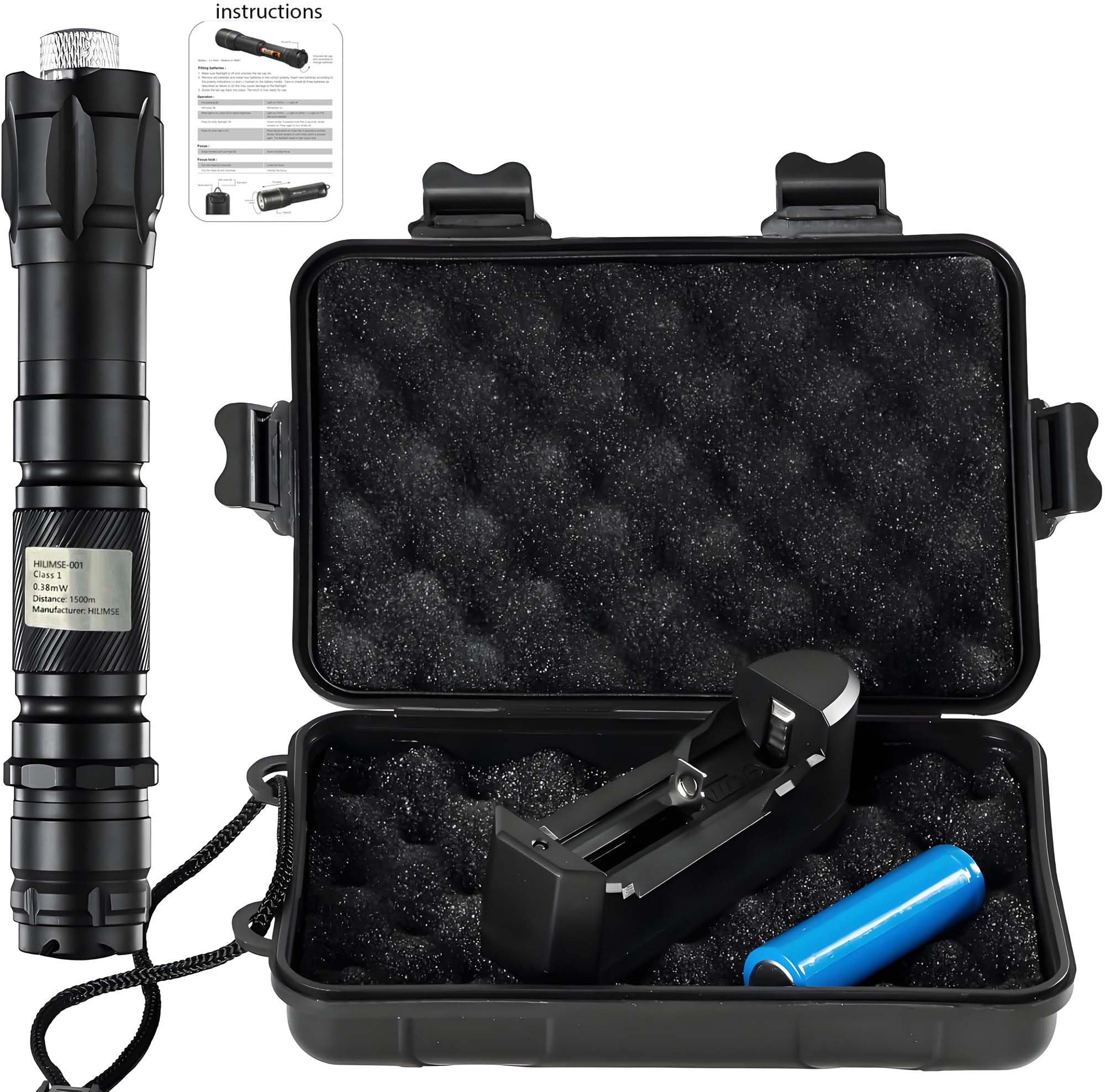 Hilimse 3000 Lumen Round Aluminum Led Laser Pointer With Various Lighting Patterns, High Performance