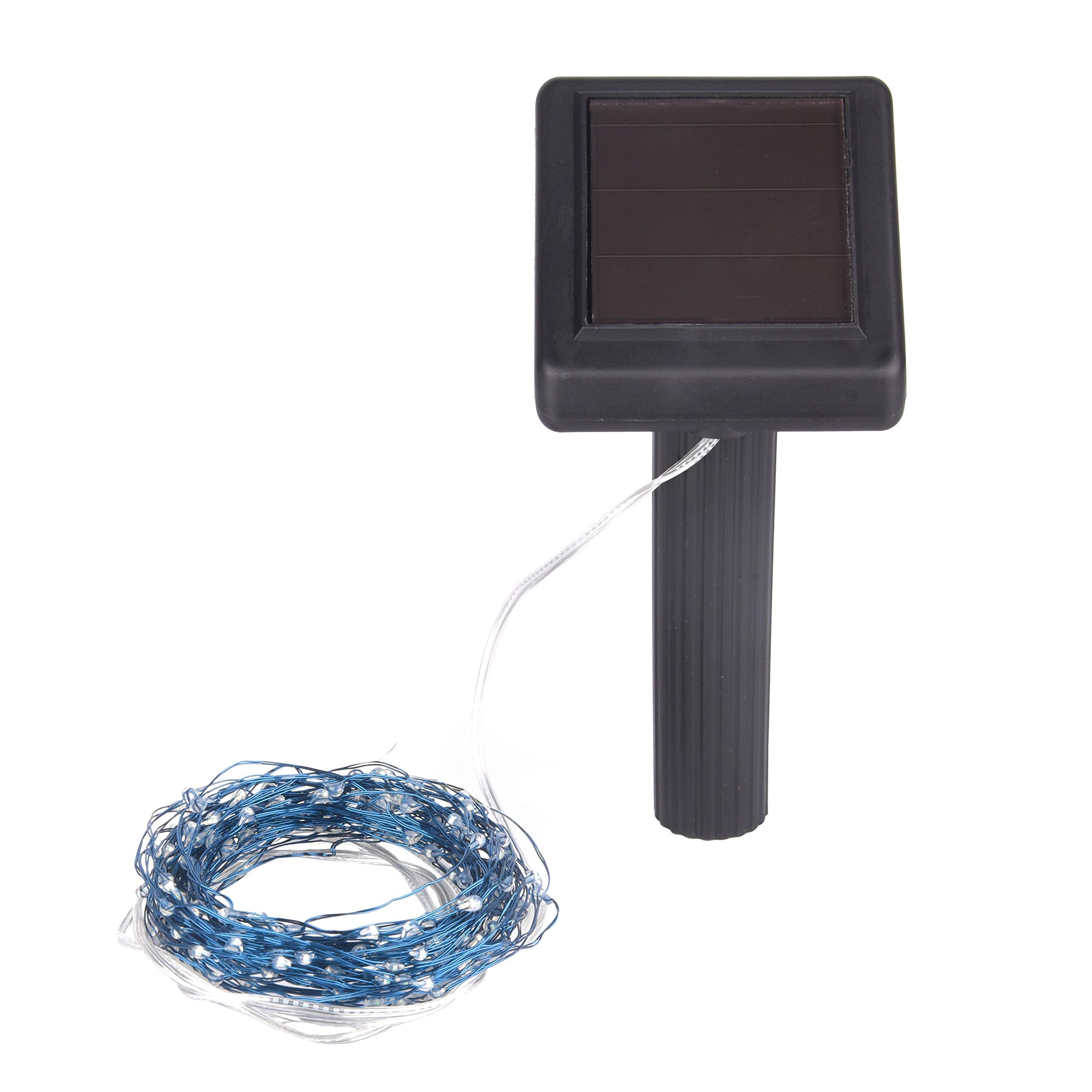 Hunnykome Solar Lighting Solar Powered String Lights, 100 Led Copper Wire Lights, Waterproof Starry String Lights, Indoor/Outdoor Solar Decoration Lights For Gardens, Patios, Homes, Parties: 20 Ft, Blue