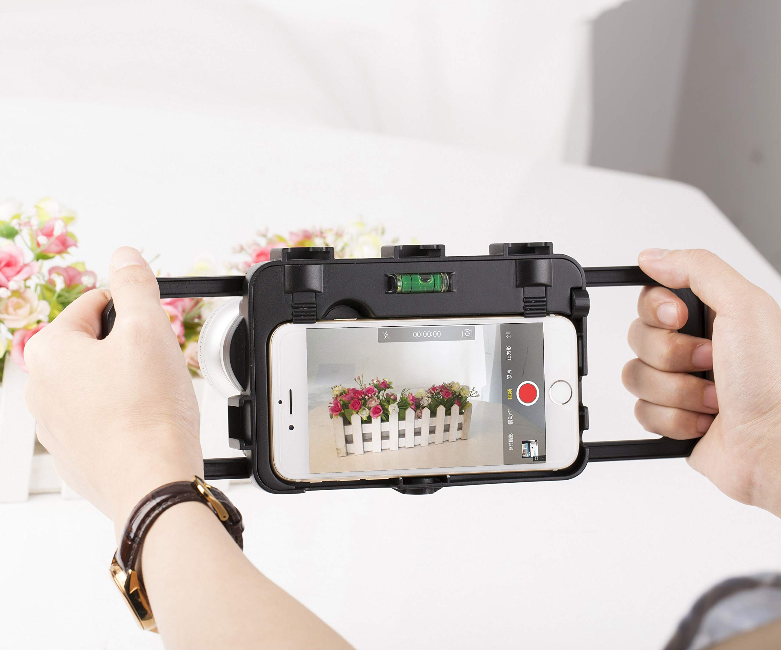 Vidpro Megamount Multimedia Rig Case Video Stabilizer For Apple Iphone 8 And 7. Easily Attach Lenses, Lights, Microphones. Great For Video Recording. Mounts On Tripods And Monopods