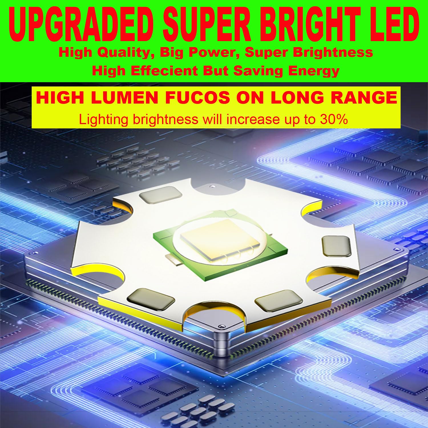 Suyooulin Rechargeable Solar Led Searchlight Lantern, Super Bright 6000Lm Handheld Spotlight, Multifunctional Led Camping Lamp Flashlight, 6 Light Modes, Waterproof Ipx4, Power Bank, For Emergency, Home