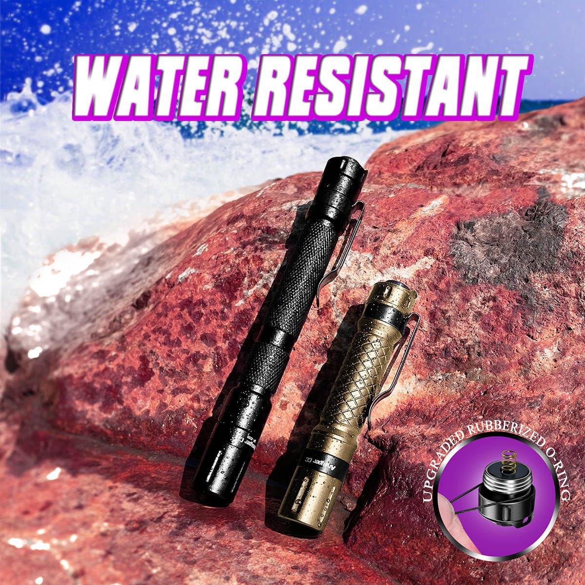 Ansyper Cc Uv Flashlight 2 Pack 395Nm Ultraviolet, Black Light Mini Penlight Portable And Compact For Pet Urine And Stain Detection, Hotel Cleaning, Id Check, Handheld Detector