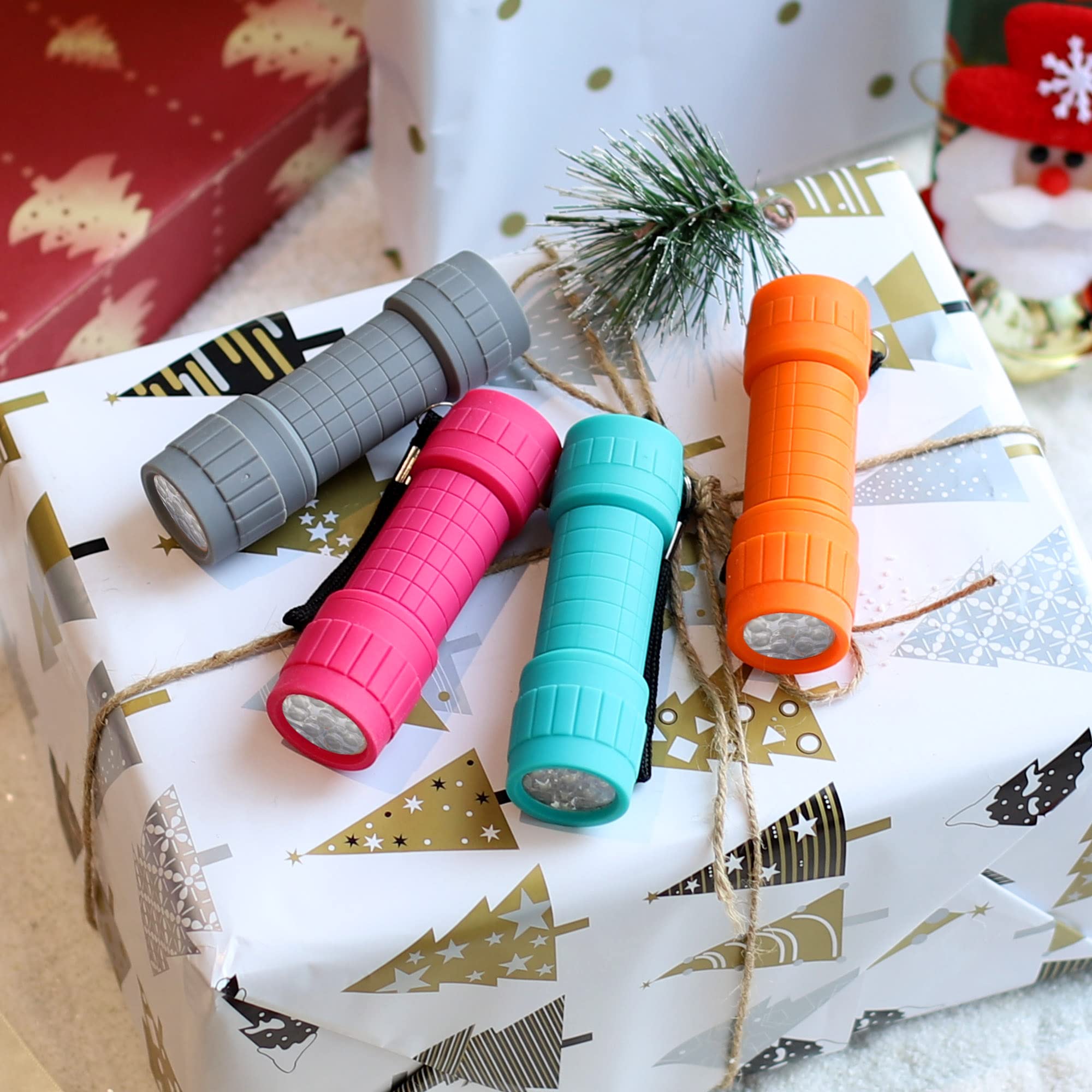 Fastpro 10-Pack, 9-Led Mini Flashlight Set, Aaa Batteries Are Included And Pre-Installed, Perfect For Class Teaching, Camping, Wedding Favor