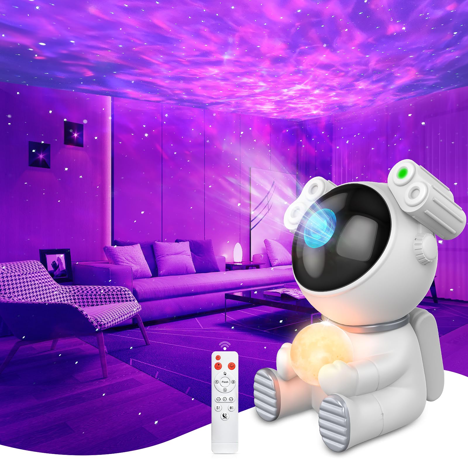 Jkuss Astronaut Star Projector 2.0, Galaxy Projector For Bedroom, Astronaut Light Projector With Moon Lamp, Led Starry Night Light Projector For Kids, Room Decor, Party,