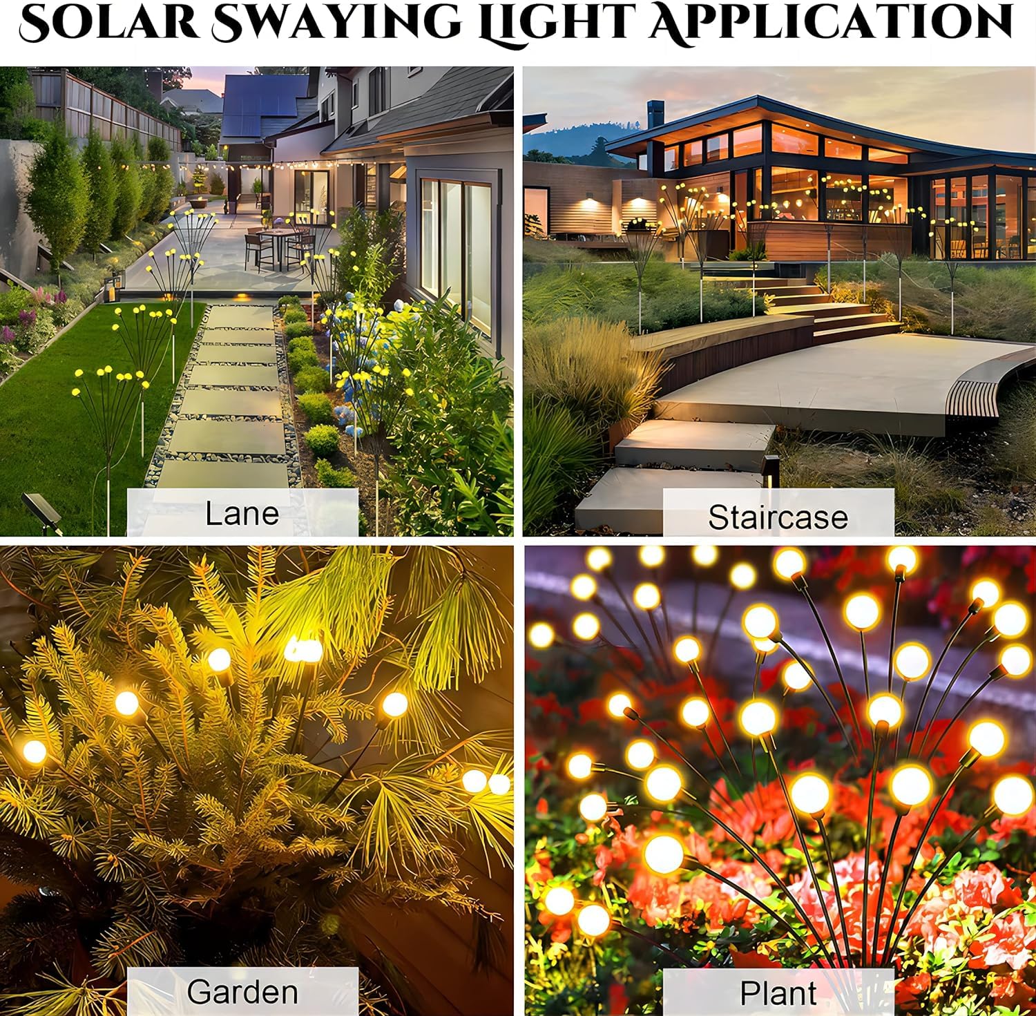 Liyade Solar Pathway Lights Outdoor, Waterproof Solar Landscape Lights For Garden Yard Path Walkway Driveway Lawn Decor