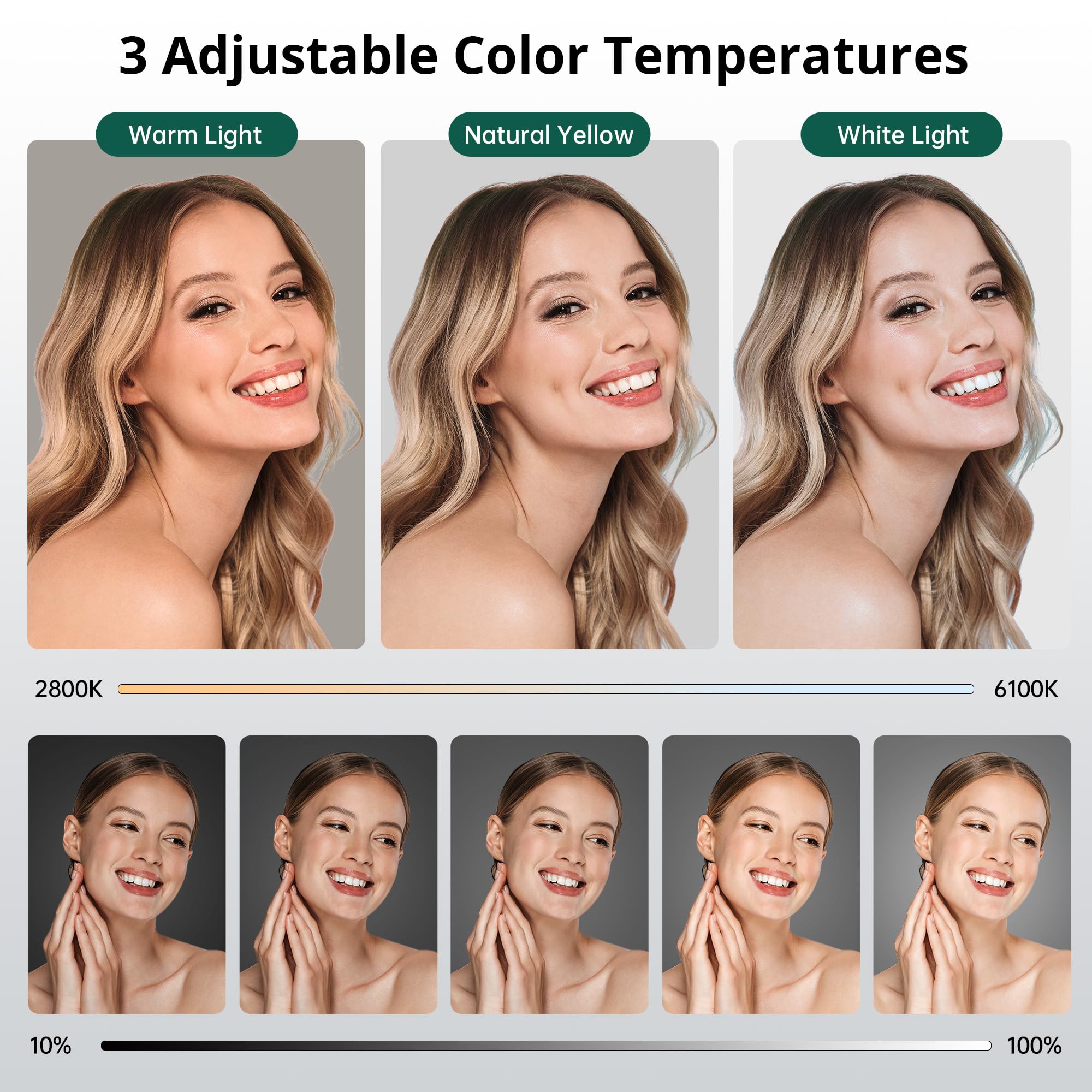 Atumtek 10" Selfie Ring Light With 55" Extendable Tripod Stand, Selfie Light With Phone Holder And Bluetooth Remote, Dimmable Led Ring Light For Streaming, Tiktok, Zoom, Vlogging, Youtube, Etc