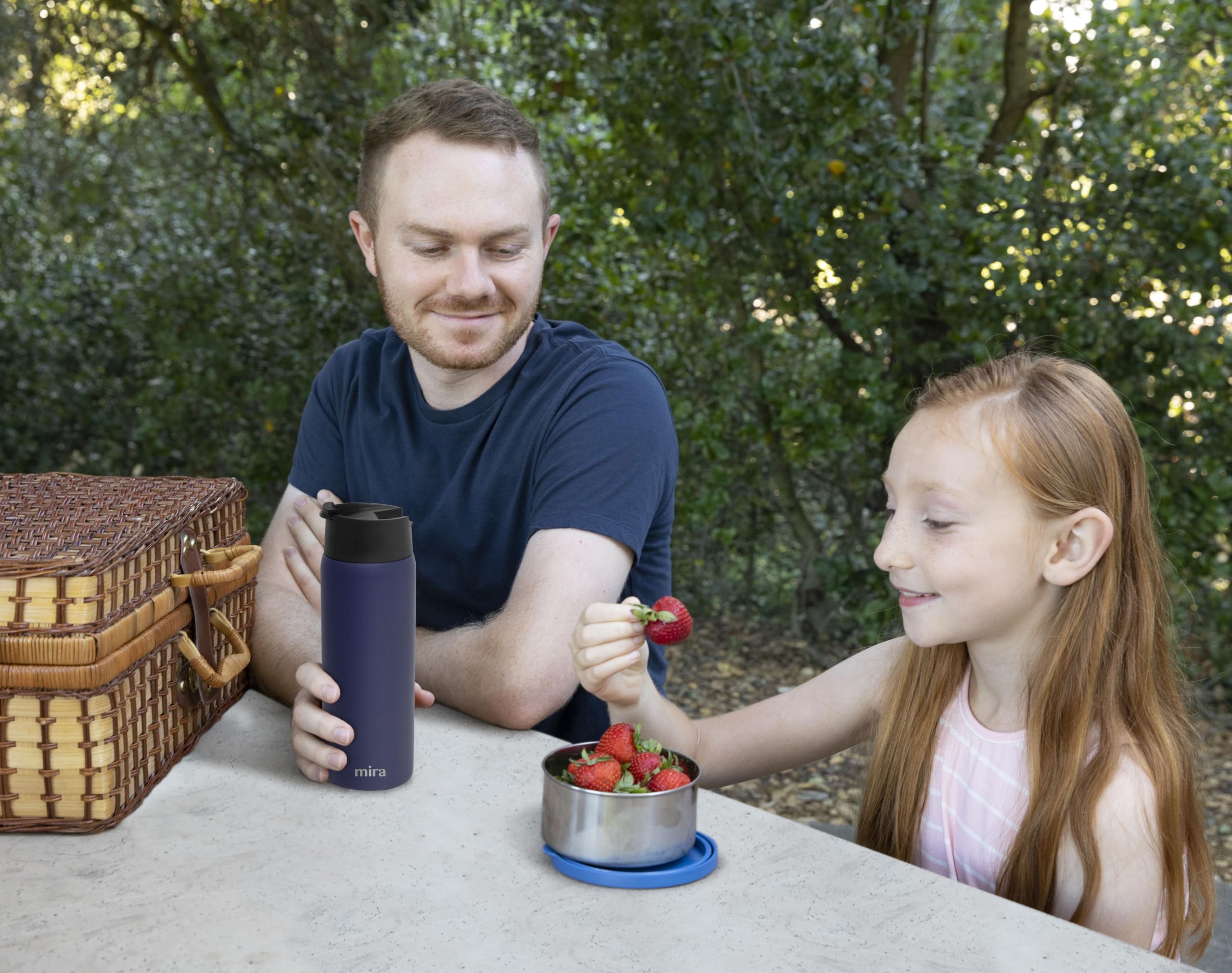 Mira 18 Oz Tea Infuser Thermos - Stainless Steel Travel Bottle With Removable Strainer