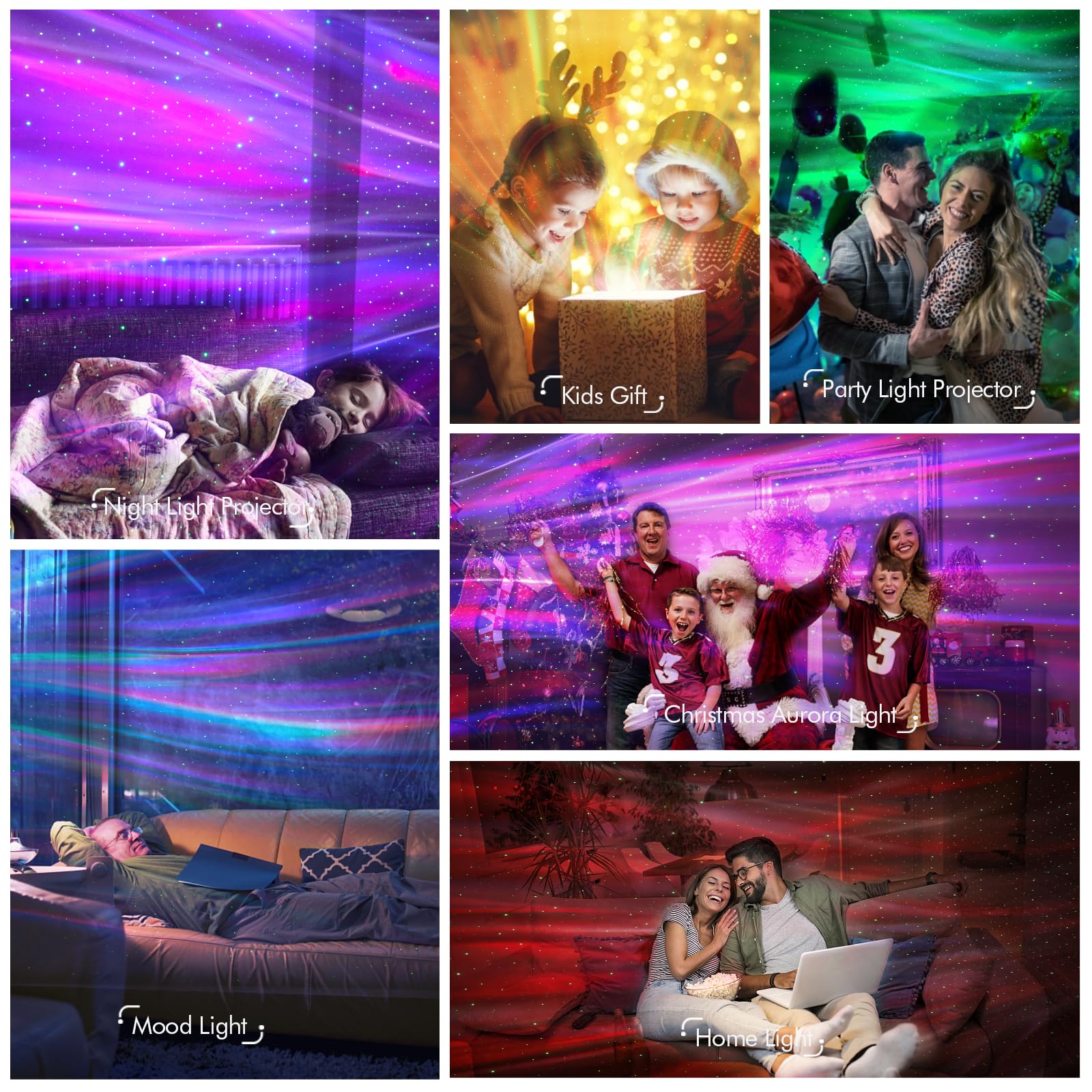 Yunlone Galaxy Projector Star Lights Projector For Bedroom With 33 Lighting, Aurora Projector With Bluetooth 5.0 Speaker, Smart App, 8 White Noises Night Light With Ir Remote, Timer For Kids Adults