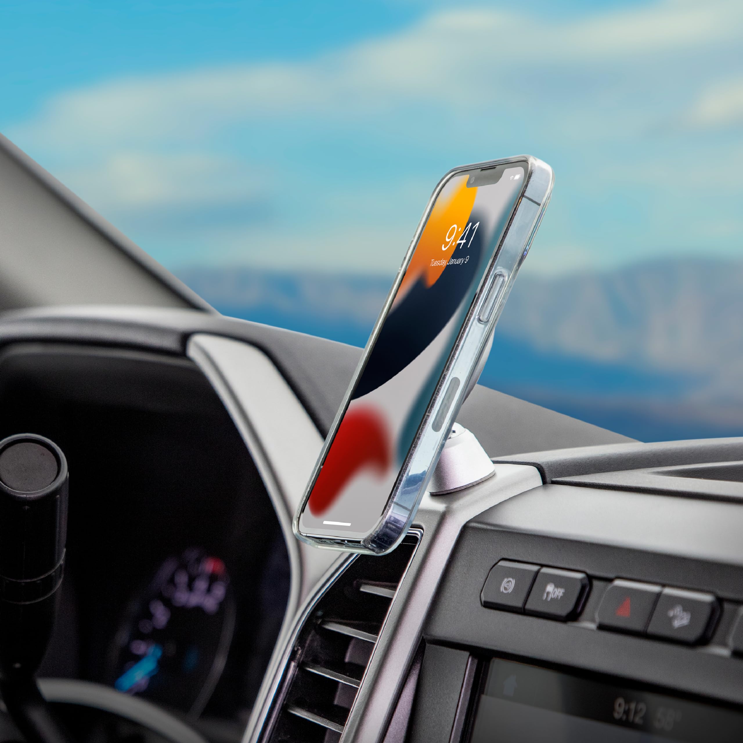 Scosche Magicmount Memsd-Sp Elite2 Magnetic Dashboard Mount For Magsafe Mobile Devices, Cell Phone Holder For Car Dash, 360° Adjustable Magnet Head, Compatible With Iphone 14, 13, 12 And Magsafe Case