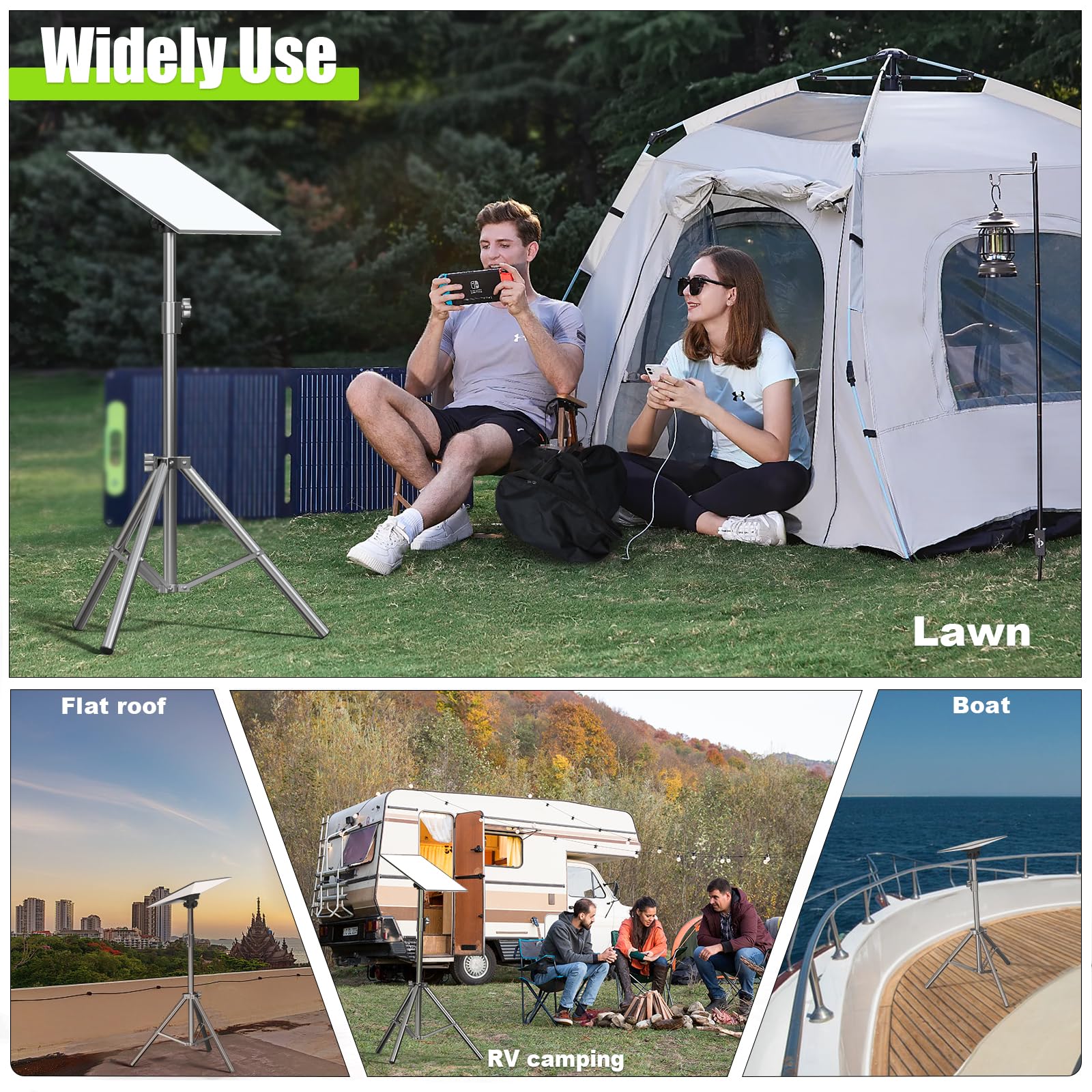 Anautin Starlink Gen 3 Tripod Stand, Stainless Steel Mount Supports Gen 3/V4 And Standard Kickstand Dish, Includes Pipe Adapter, Height 1.64Feet, Portable Starlink Accessories