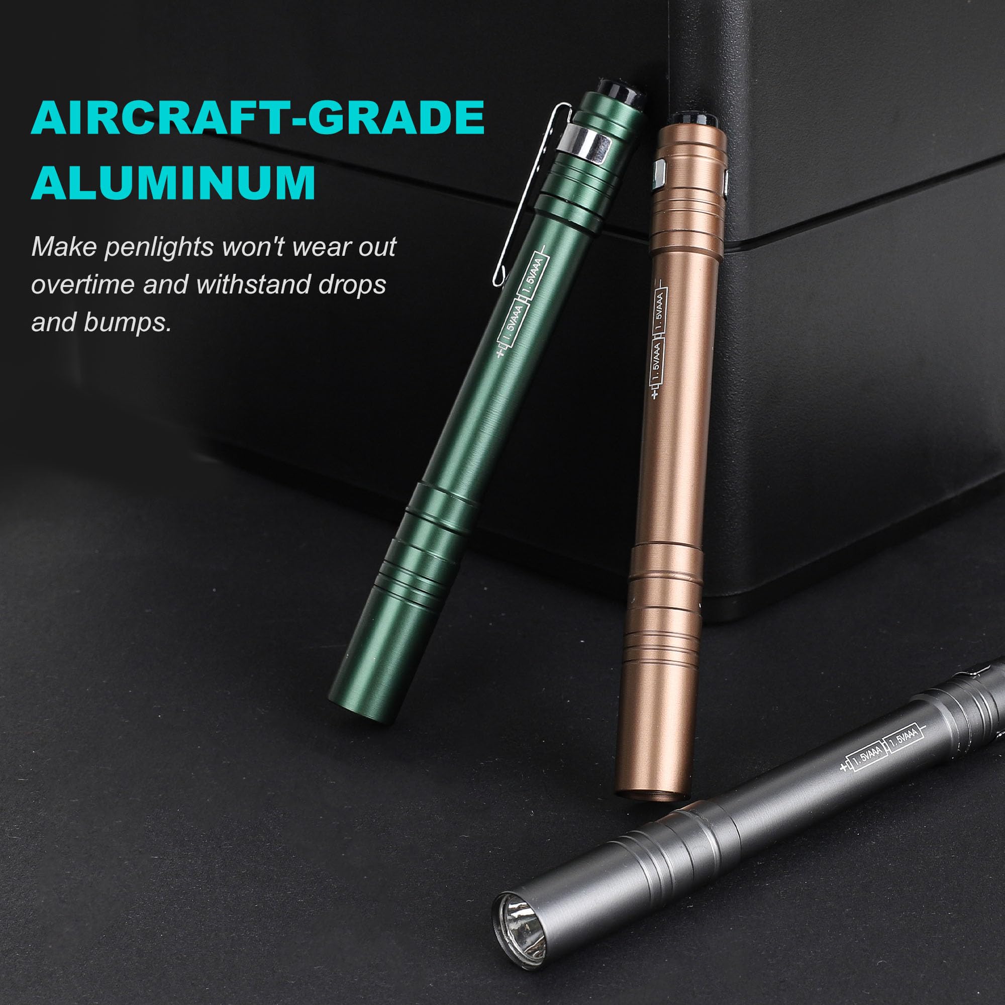Fastpro 24-Pack Pen Light, Aluminum Led Penlights With Batteries Included & Pre-Installed, Pocket Pen Flashlight For Inspections, Repairs, Camping And Emergencies
