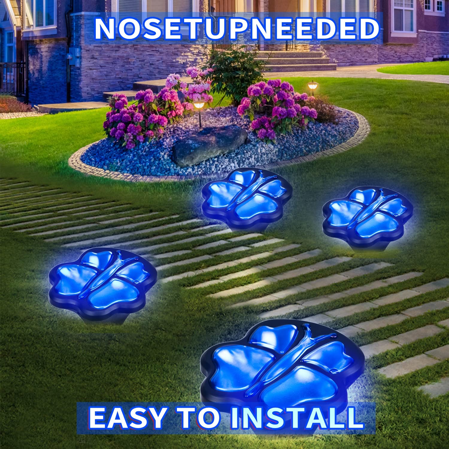 Greenidea Butterfly Solar Lights, Set Of 4 Outdoor Ground Lights Butterfly Fairy Lights Animal Solar Garden Lights Decorative For Landscape Path Patio Yard Walkway