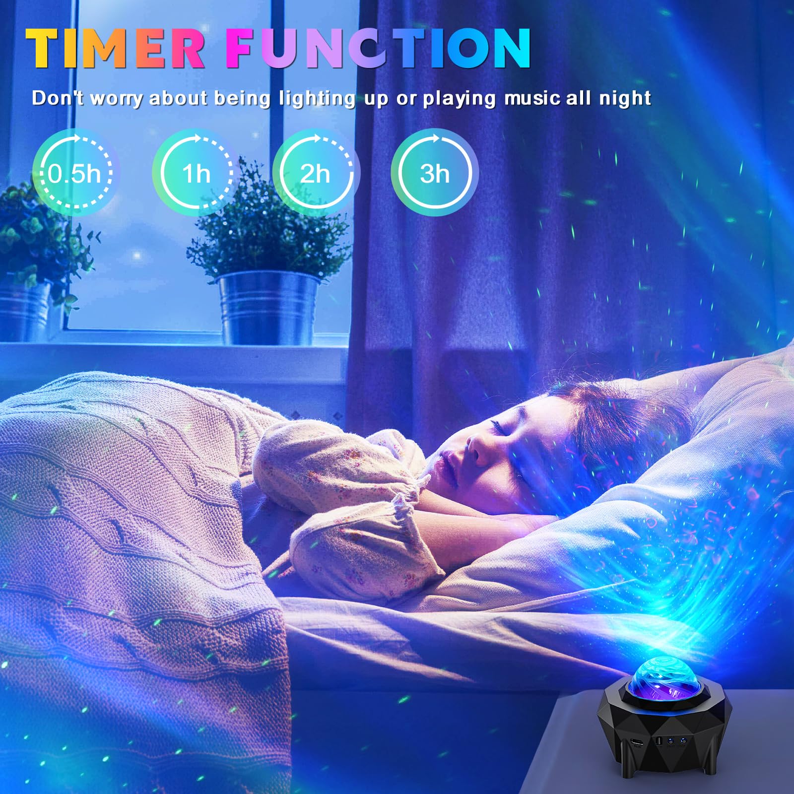 Zonqoonz Star Projector, Galaxy Projector With App Remote Control,Music Speaker Aurora Projector, Night Light Projector For Kids Adults Gaming Room, Home Theater, Birthday, Party