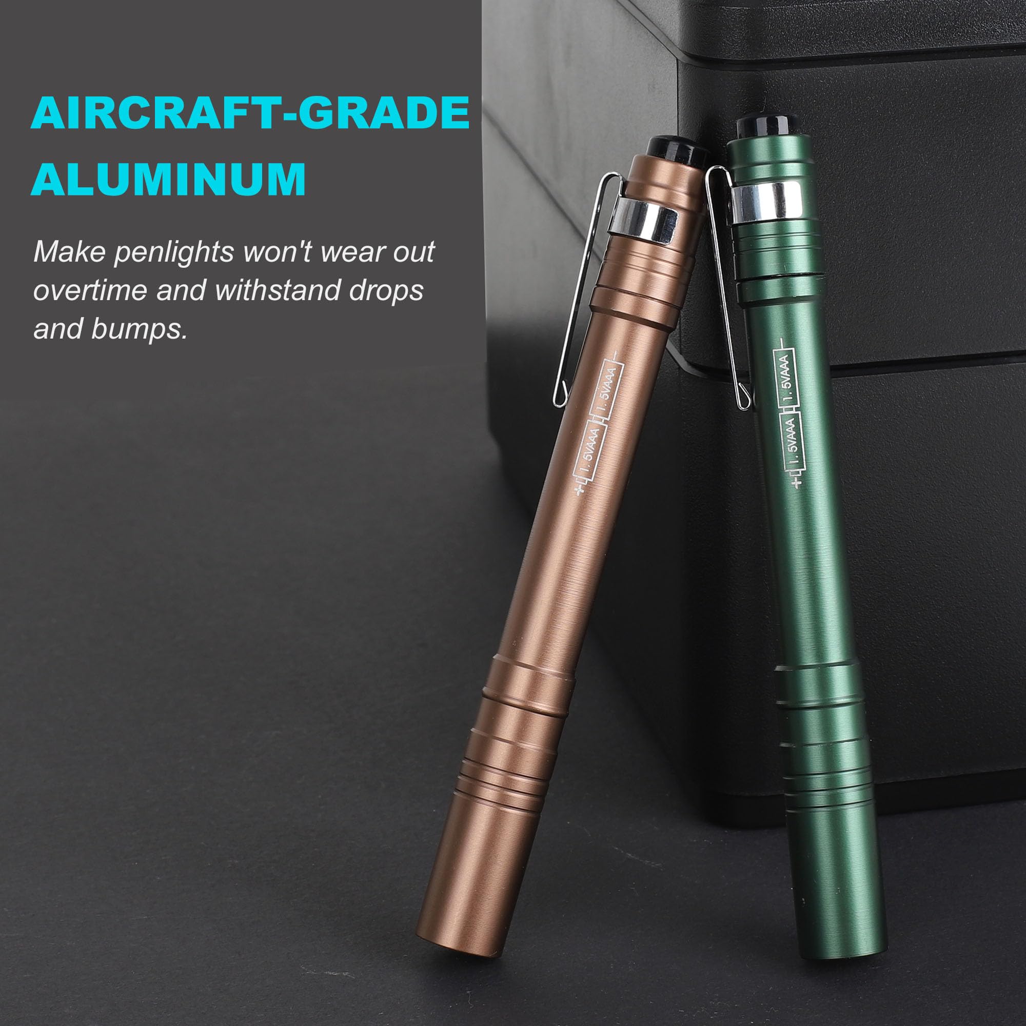 Fastpro 12-Pack Pen Light, Aluminum Led Penlights With Batteries Included & Pre-Installed, Pocket Flashlight For Inspections, Repairs, Camping And Emergencies