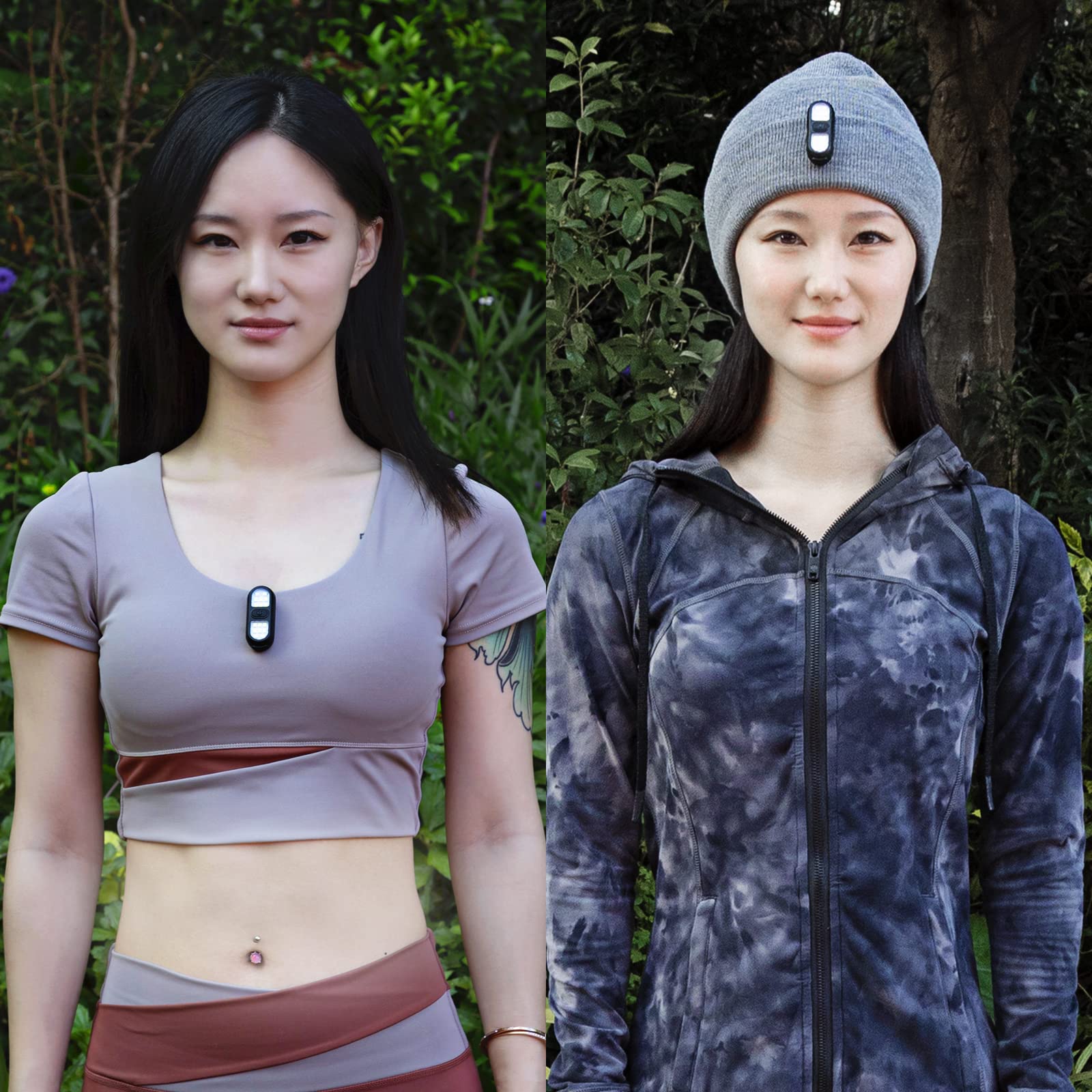 Faxins Clip On Flashlight, Running Light For Runners Rechargeable Safety Lights For Walking At Night Portable Edc Flashlight  For Runners Hands  Led Work Light Warning Flashing Camping Hiking Gear