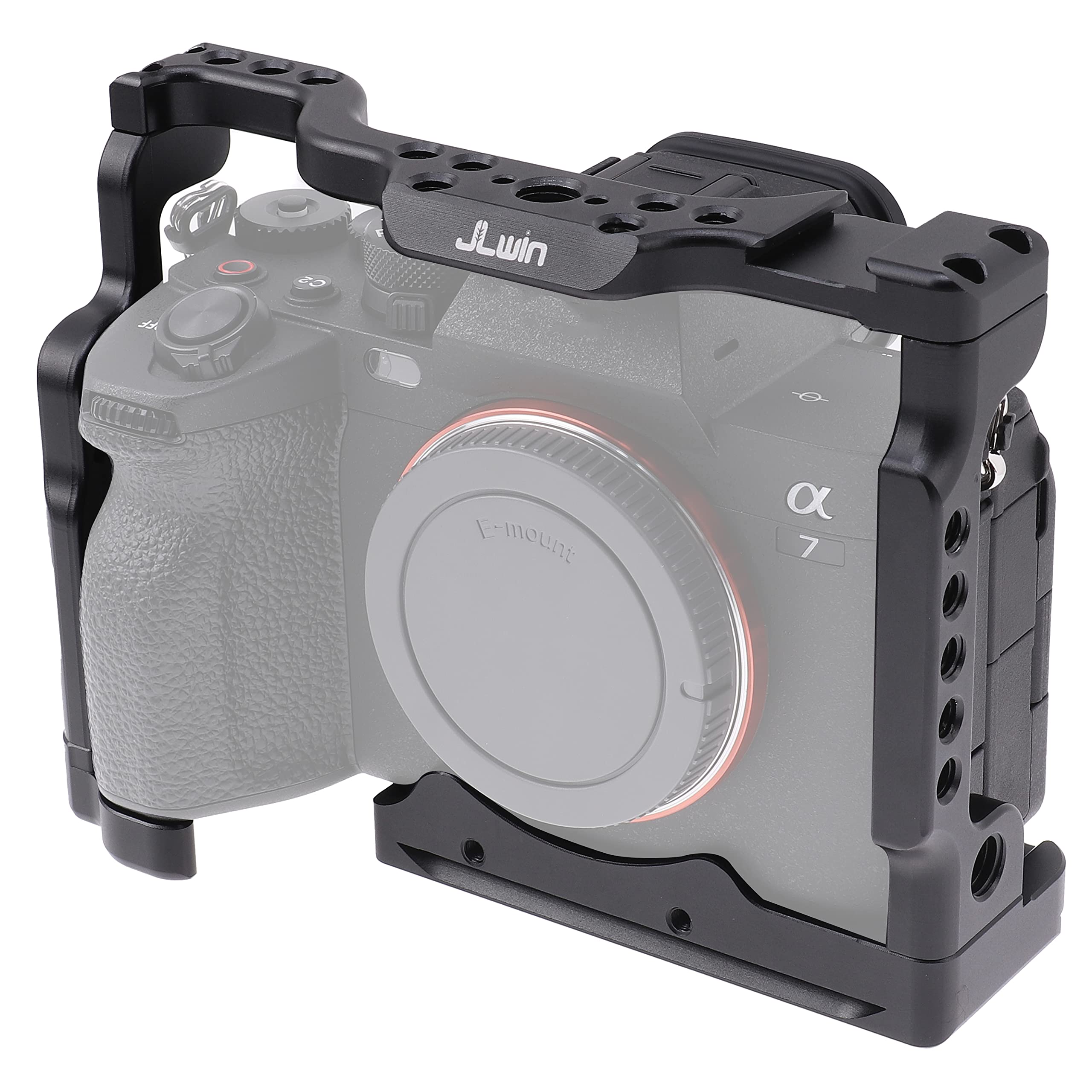 Fotga Jlwin Alloy Aluminum Camera Cage Bracket Stabilizer For Sony A7Iv A7 Mark Iv A7M4 A7Siii A7Sm3 Mirrorless Camera Video Film Making Compatible With Arca Swiss Clamp