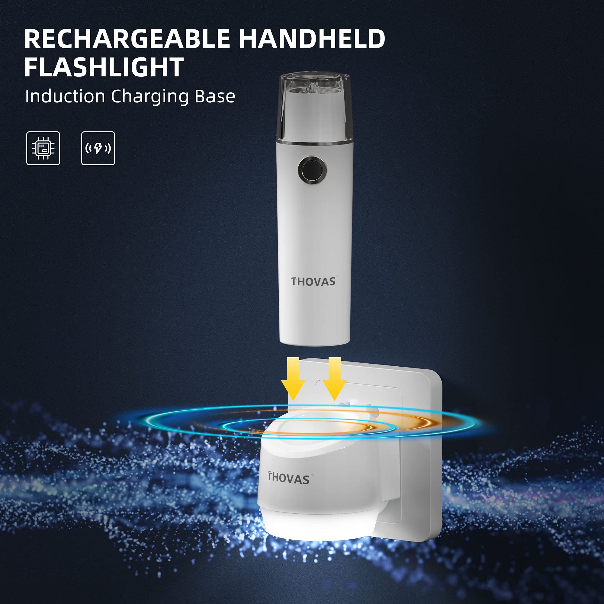 Aosbet Thovas Emergency Led Flashlight, Power Failure Light, Plug-In Flashlight For Home, Rechargeable Power Failure Flashlights, Handheld Lights Perfect For Hurricane, Survival Kits Emergencies 3 Pack