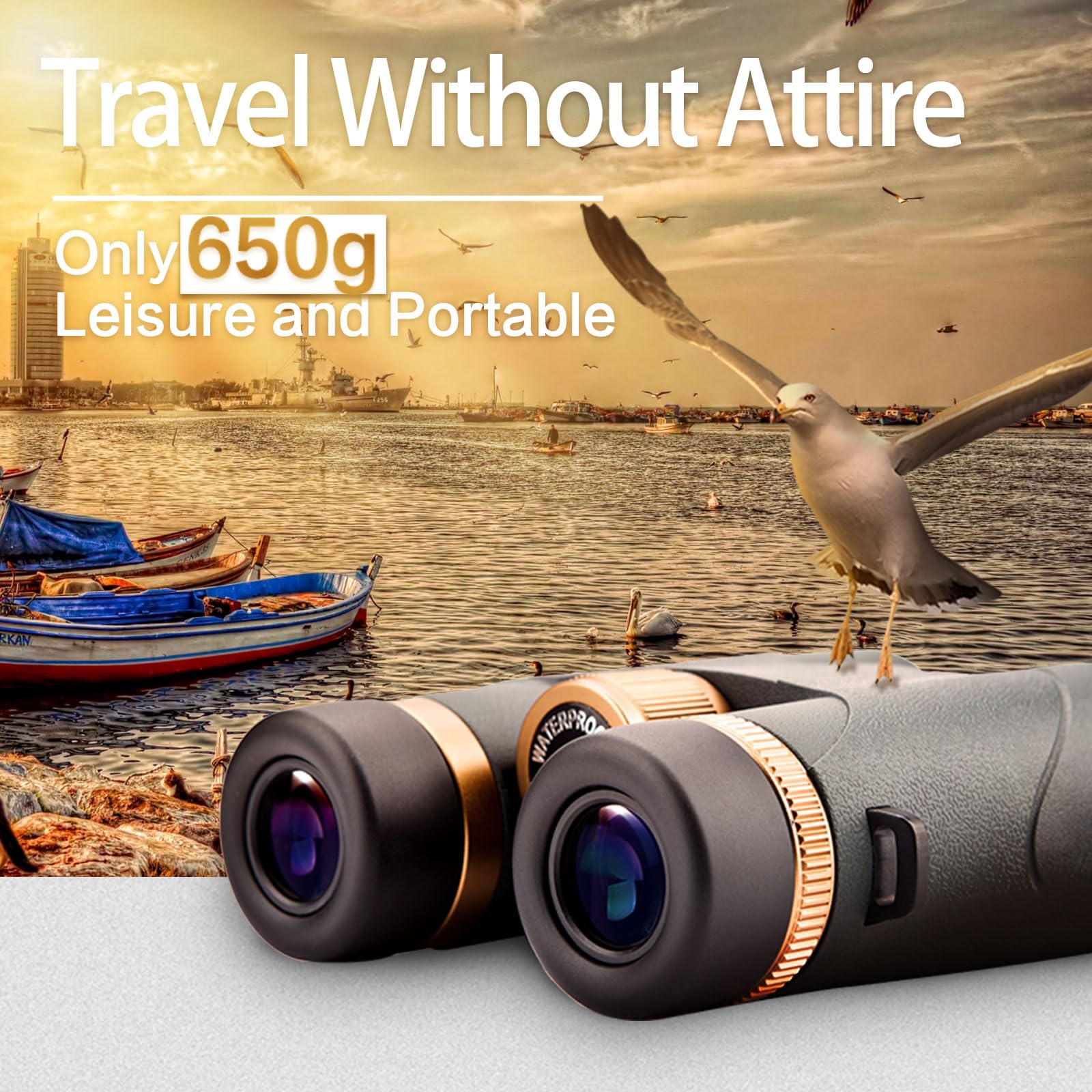 Bosma 8X42 Hd Binoculars: Silver-Plated Bak4 Prisms, Fmc Broadband Coating, Comprehensive Optical Glass, Nitrogen-Filled, Waterproof, Fog-Proof, Durable Rubber Armor