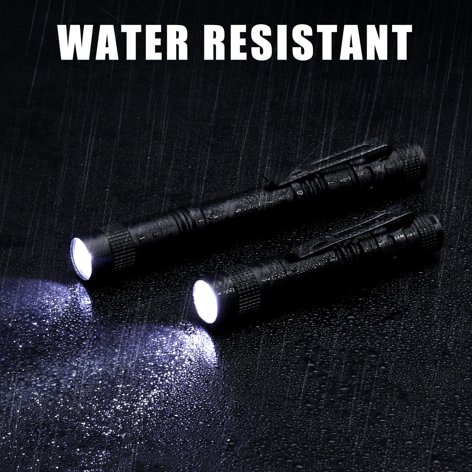 Tujoe 60 Pack Small Led Pen Light Set Mini Handheld Flashlight With Clip Led Pen Tactical Pocket Torch Pen Flashlight For Camping Outdoor Emergency Inspection 3.58 Inches And 5.2 Inches