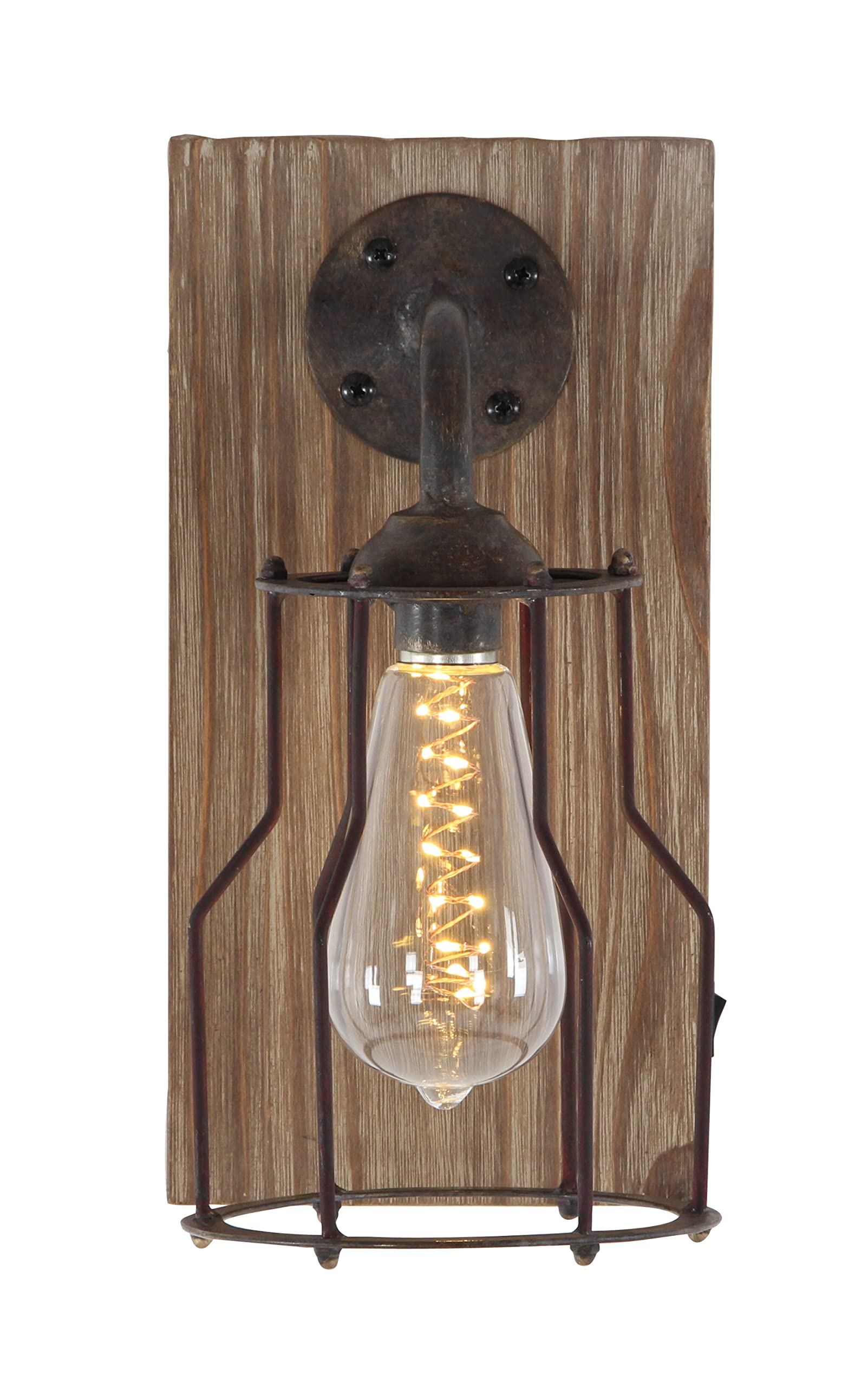 Deco 79 Metal Geometric Room Accent Lamp Battery Operated Table Lamp With Included Fixed Led Light, Lamp 6" X 8" X 11", Brown