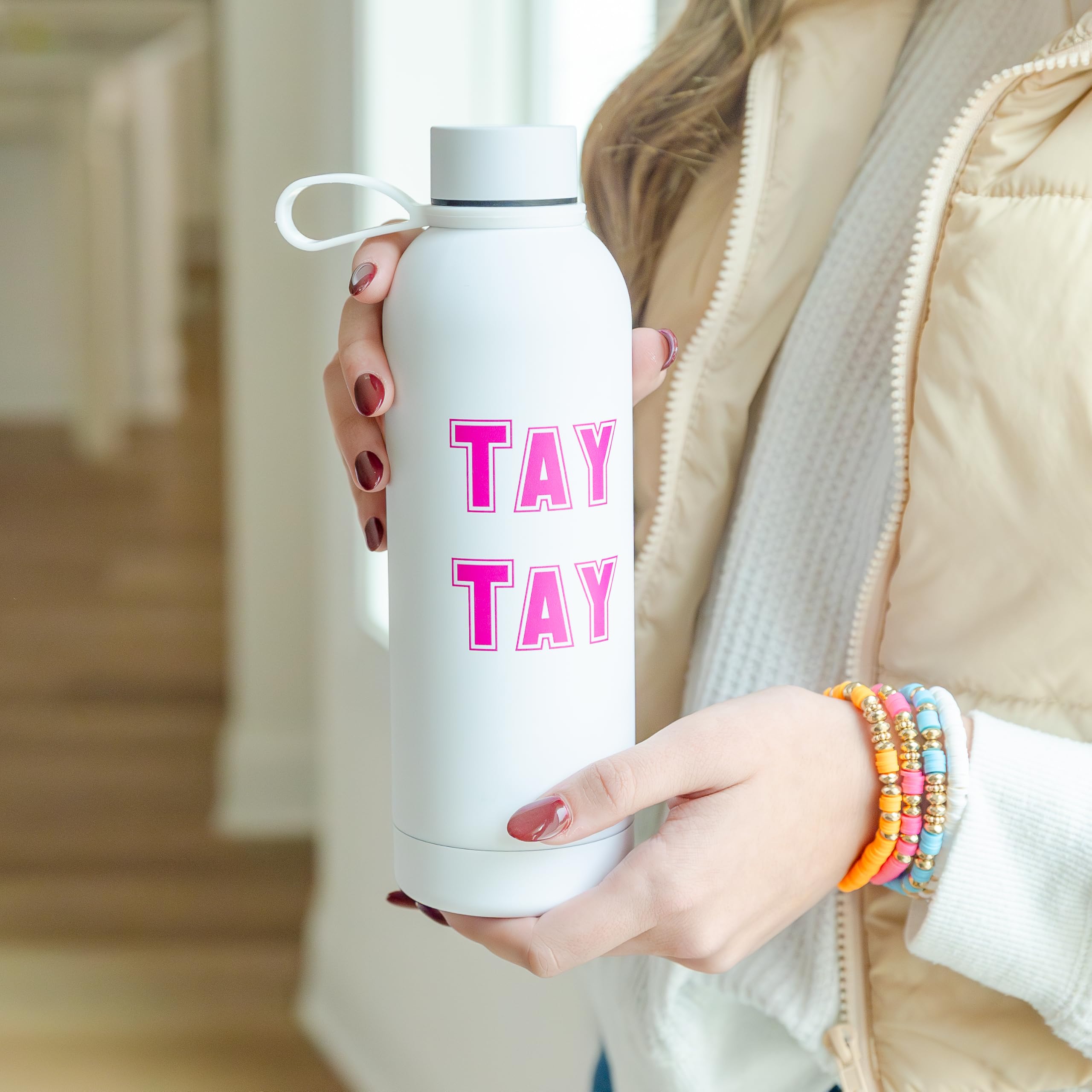 Tay Tay 500Ml Insulanted Stainless Steel Water Bottle (Snow Drift White)