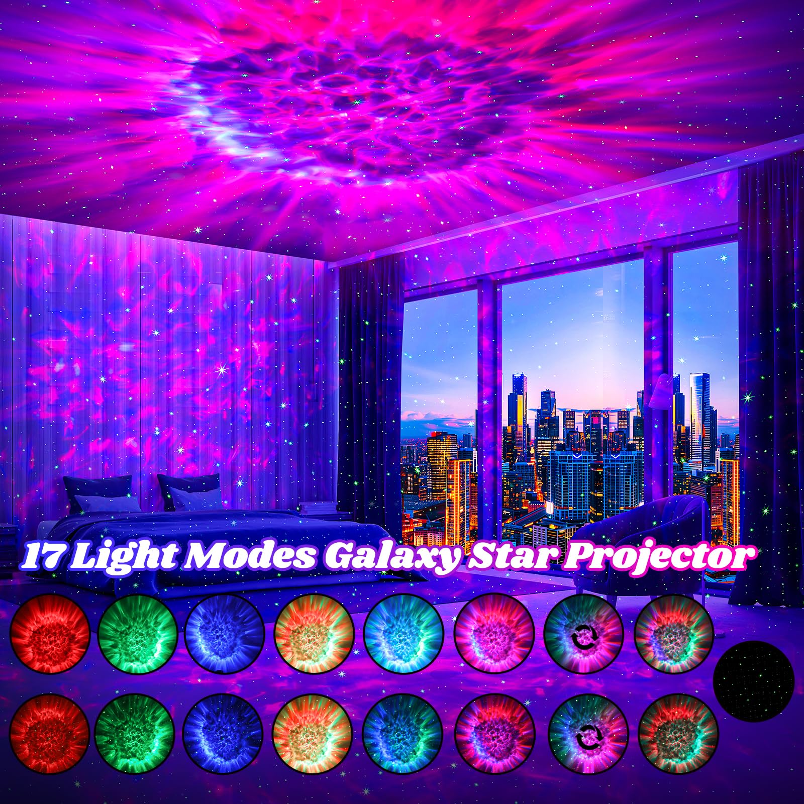Incamity Star Projector, Galaxy Projector For Bedroom, Night Light For Kids Adults, Bedroom, Home Theater, Living Room Decor