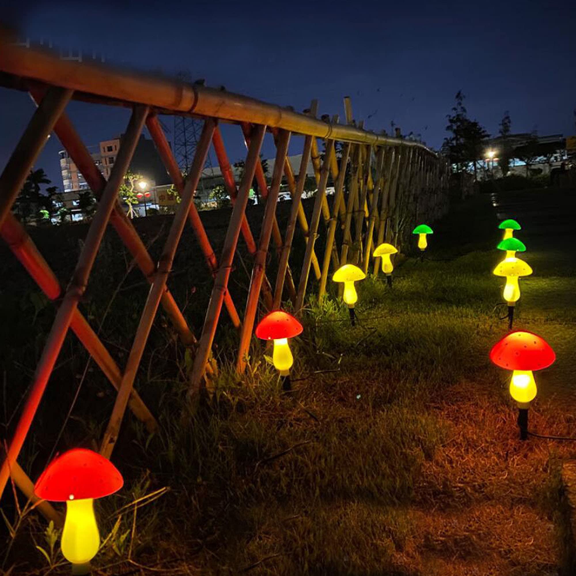 Dreamworth Outdoor Solar Garden Lights, Yard Decorations Mushroom -1Pack 6 Mushroom