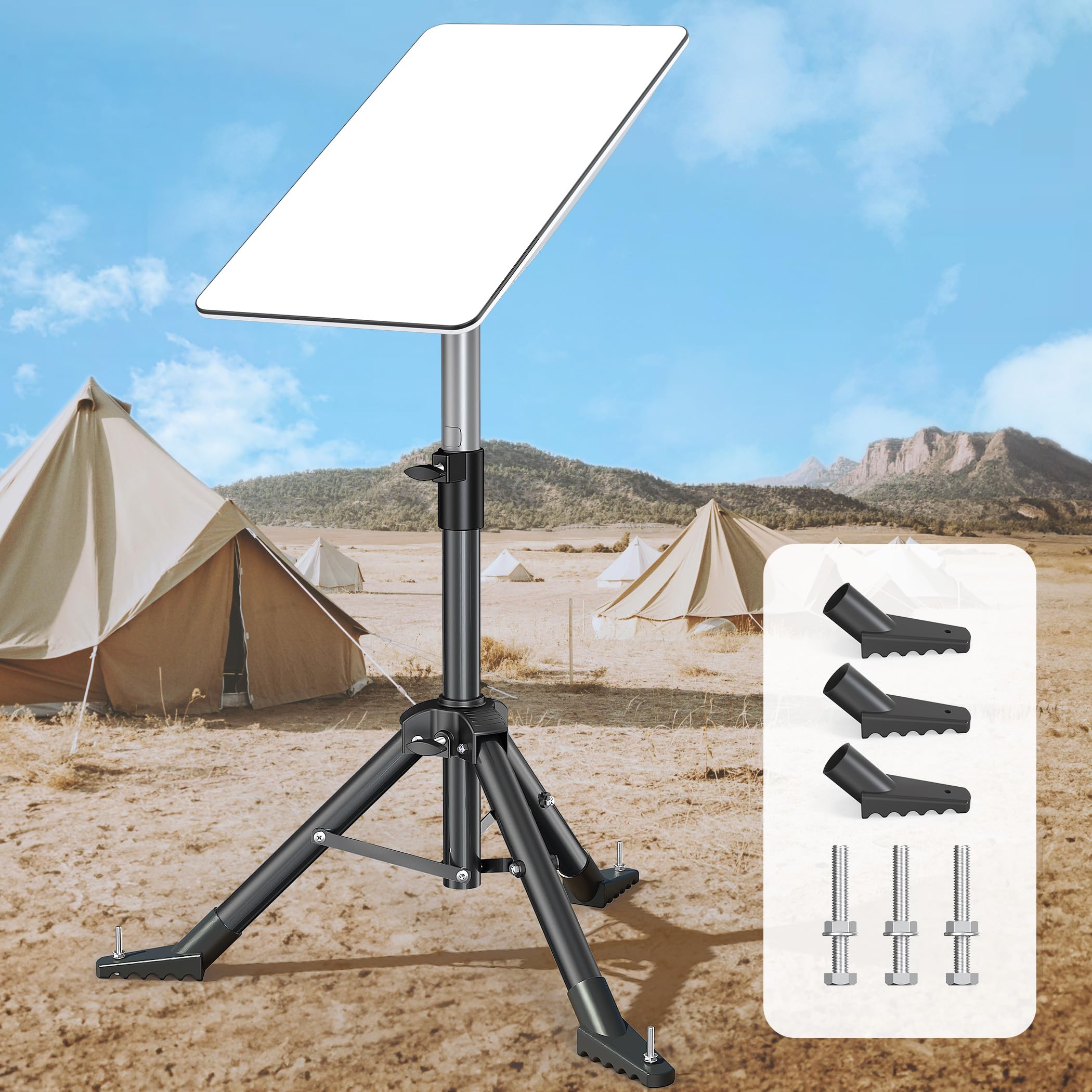 Lucmo Starlink Tripod Mount For Starlink V2 / V1 Rectangular, Outdoor Portable Starlink Mounting Kit, Tripod Stand