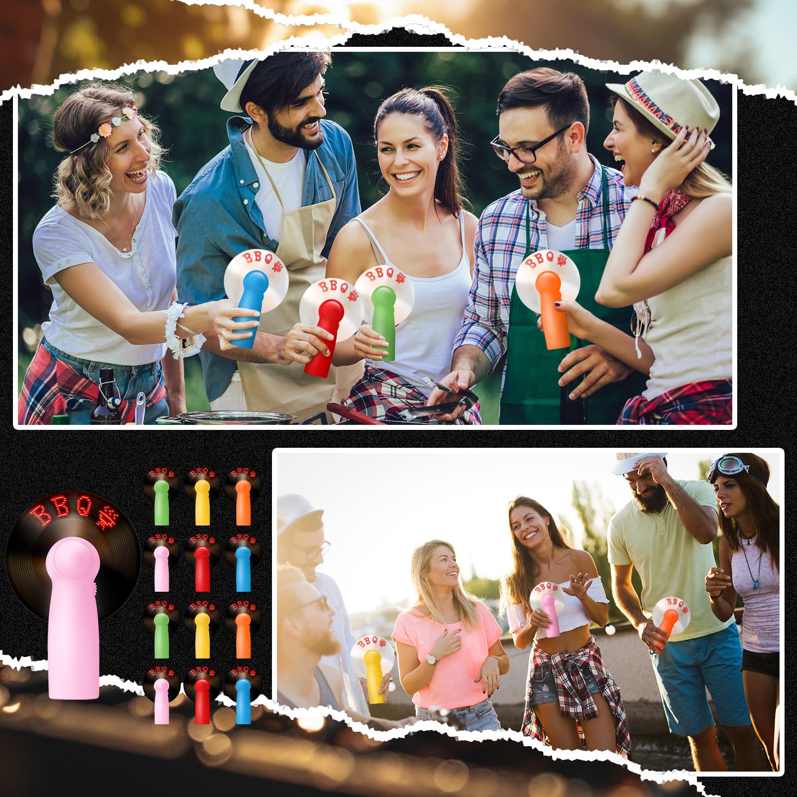 LED mini fans for BBQs lightweight and convenient for outdoor gatherings Koospark