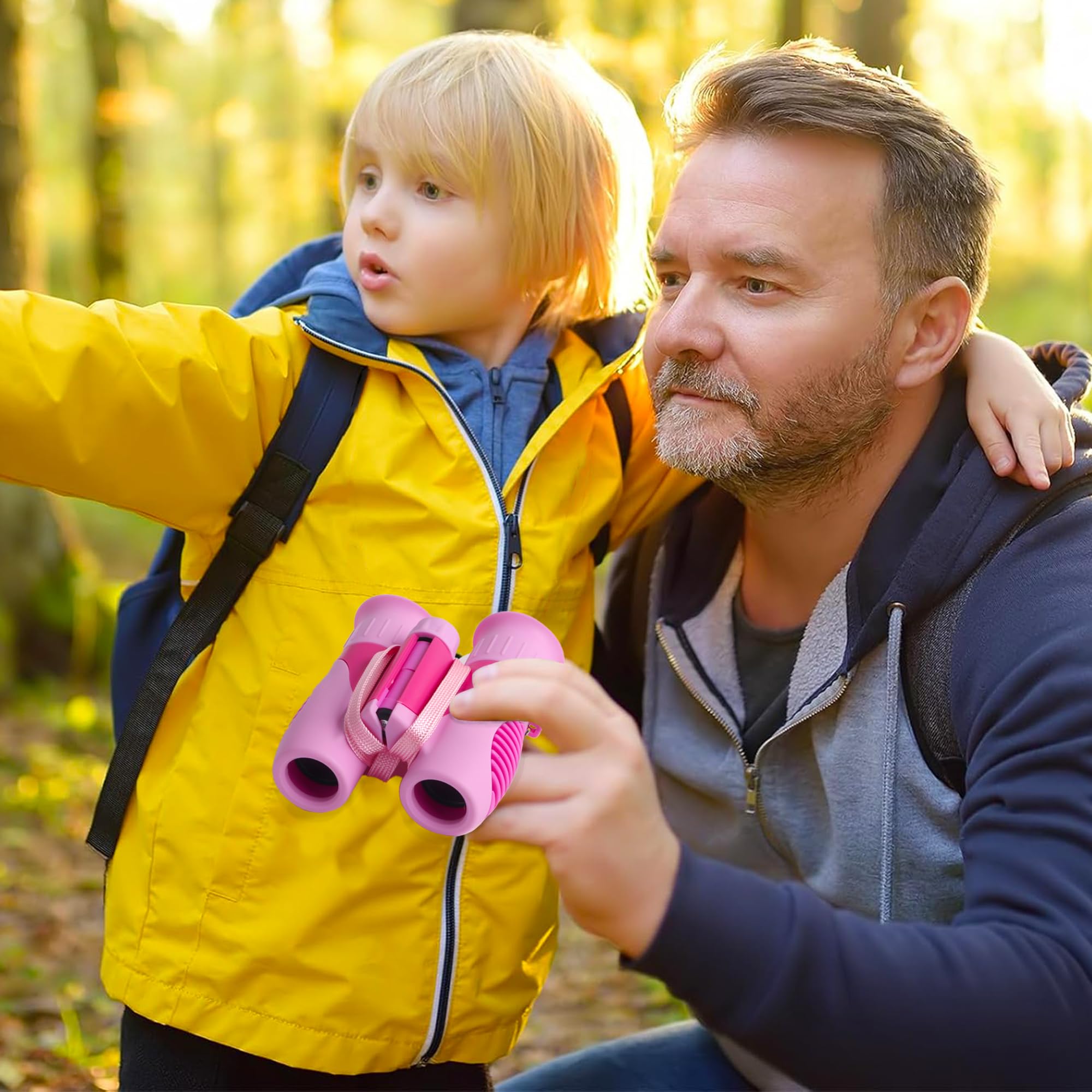 Scotamalone Binoculars For Kids Shockproof Toys  For Age 3-12 Years Old Boys Girls Bird Watching Outside Play Hiking Camping Educational Learning