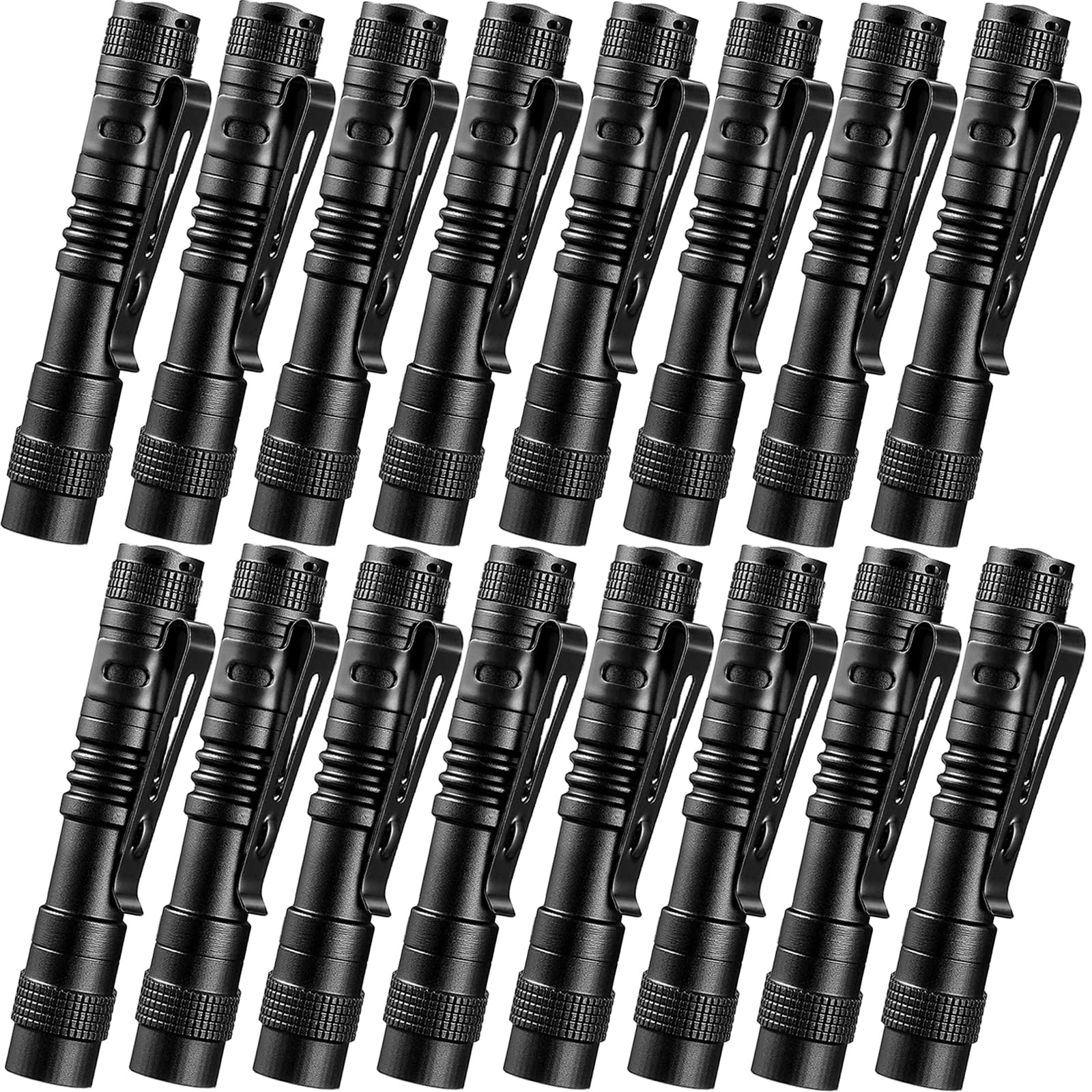 Atznzik 16 Pcs Mini Led Flashlight Small Pocket Flashlights With Clip Pen Lights Flashlights Bulk For Inspection, Work, Emergency,And Camping Outdoor, 3.5 Inch