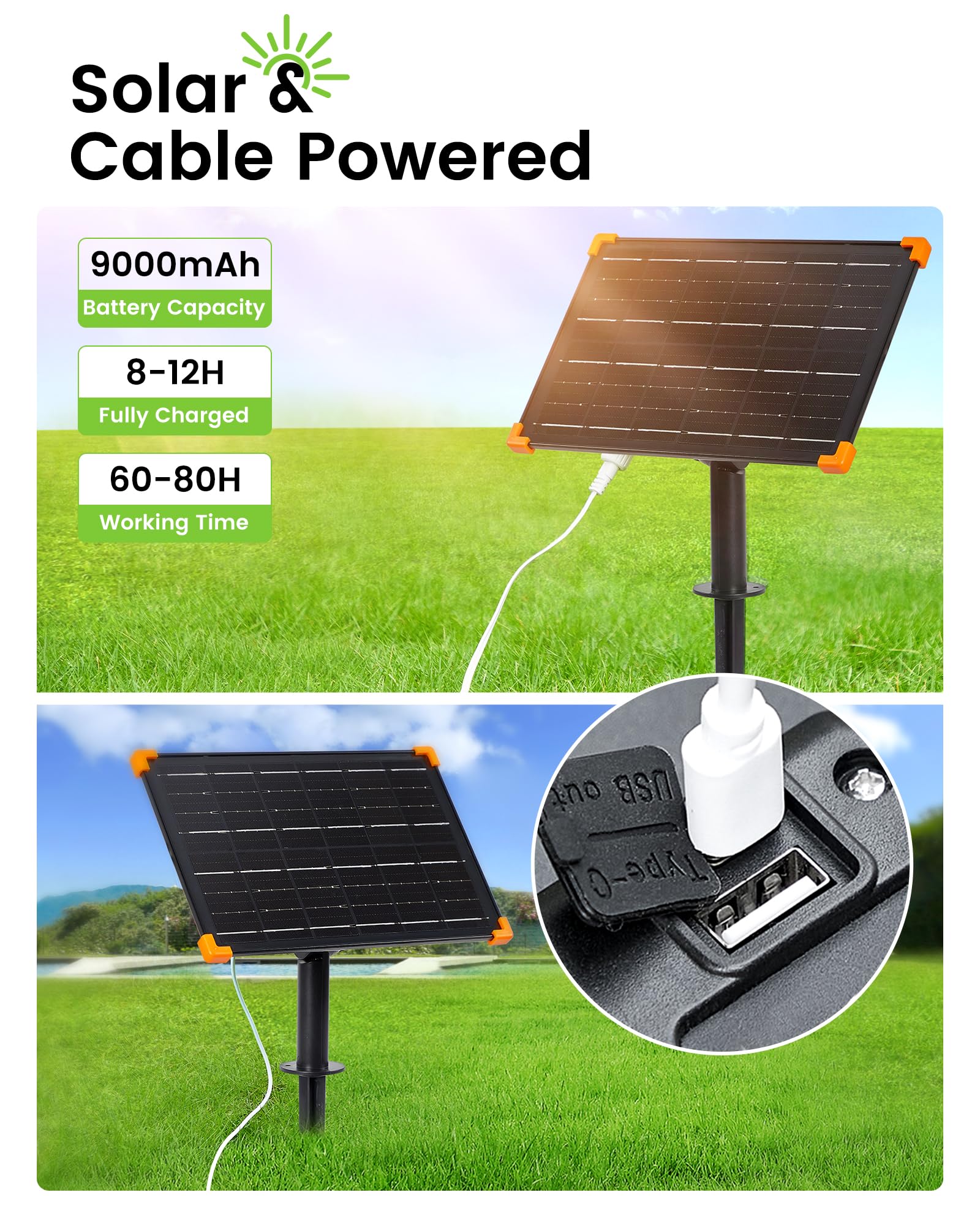 Lifengsoler Permanent Outdoor Lights - 32.8Ft Solar Powered Eaves Lights With 20 Leds, 9000Mah, Ip68 Waterproof For Holiday, Birthday Party, Christmas Decor, Home Safety