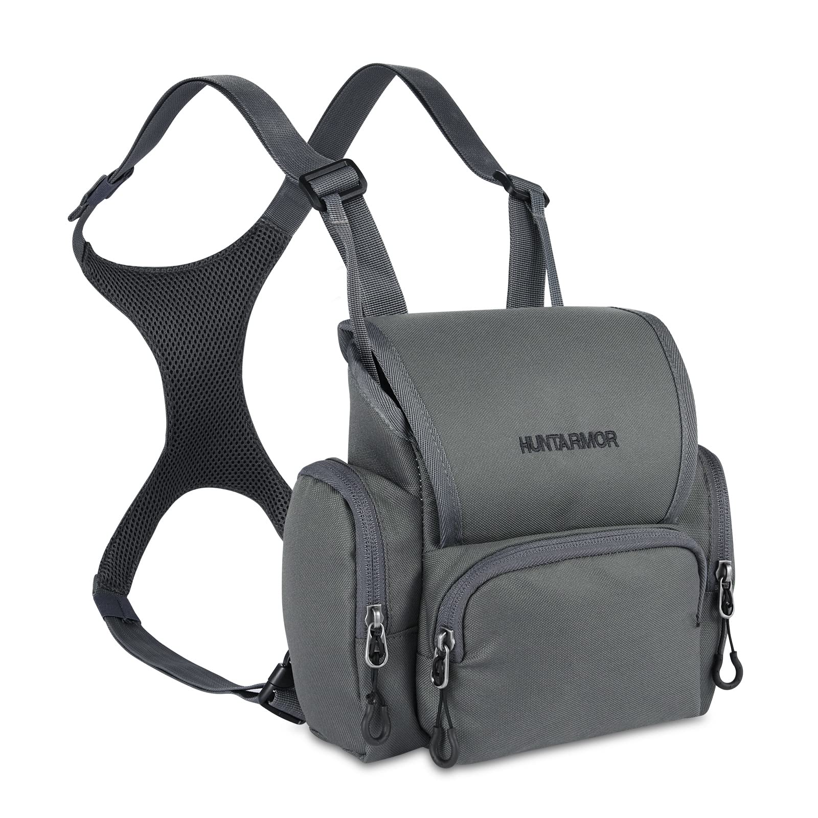 Uiihunt Binocular Harness: Lightweight Bino Harness With Rangefinder Pouch, Portable Chest Pack For Hunting & More