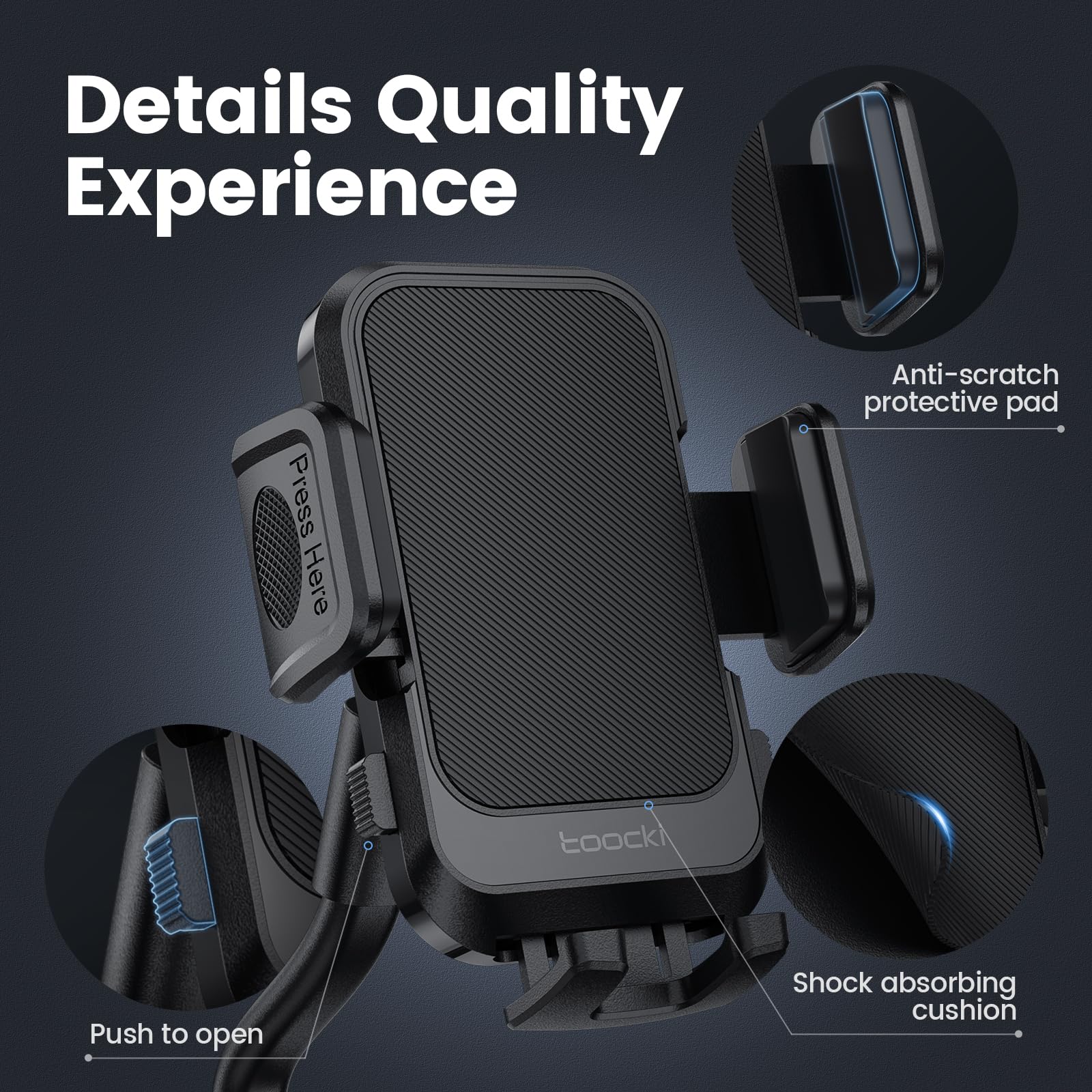 Toocki Cup Holder Phone Mount For Car, Universal 360° Adjustable Gooseneck Cell Phone Cup Holder Expander For Car Truck Compatible With Iphone Samsung & All Smartphones