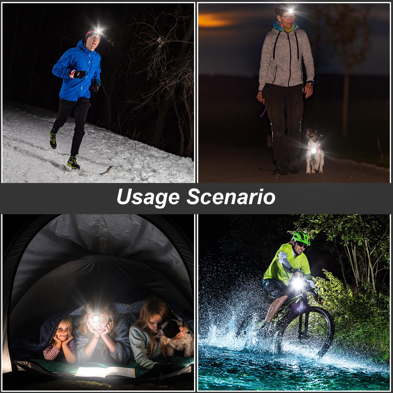 Vihose 6 Pcs Outdoor Night Running Lights For Runners High Visibility Rechargeable Clip On Flashlight Dog Lights For Night Walking Lightweight Usb Reflective Running Gear Hiking Jogging Stroller