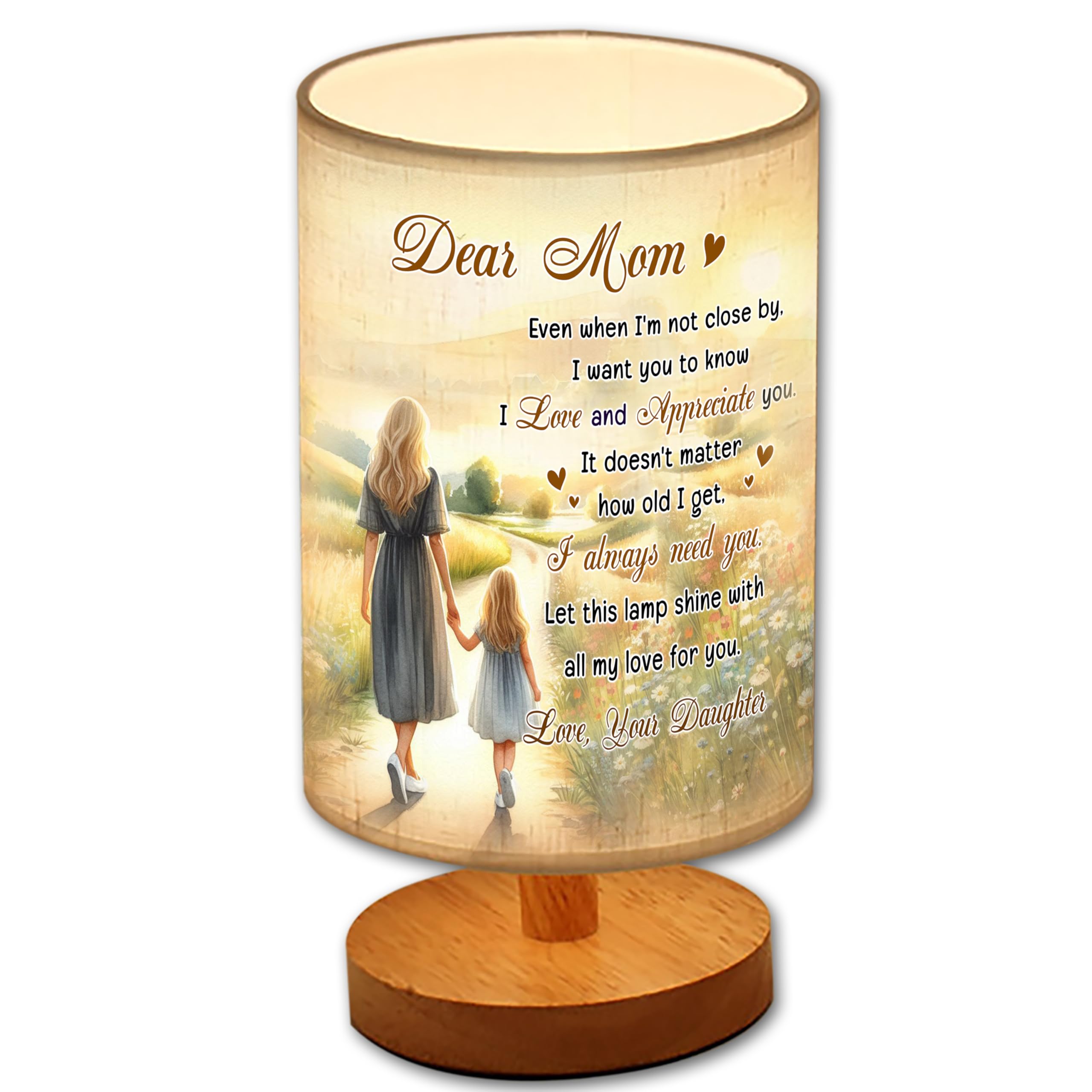Myfihu Mom Table Lamp Mother'S Day For Mom From Daughter, Mother Daughter Lamp Tnt12