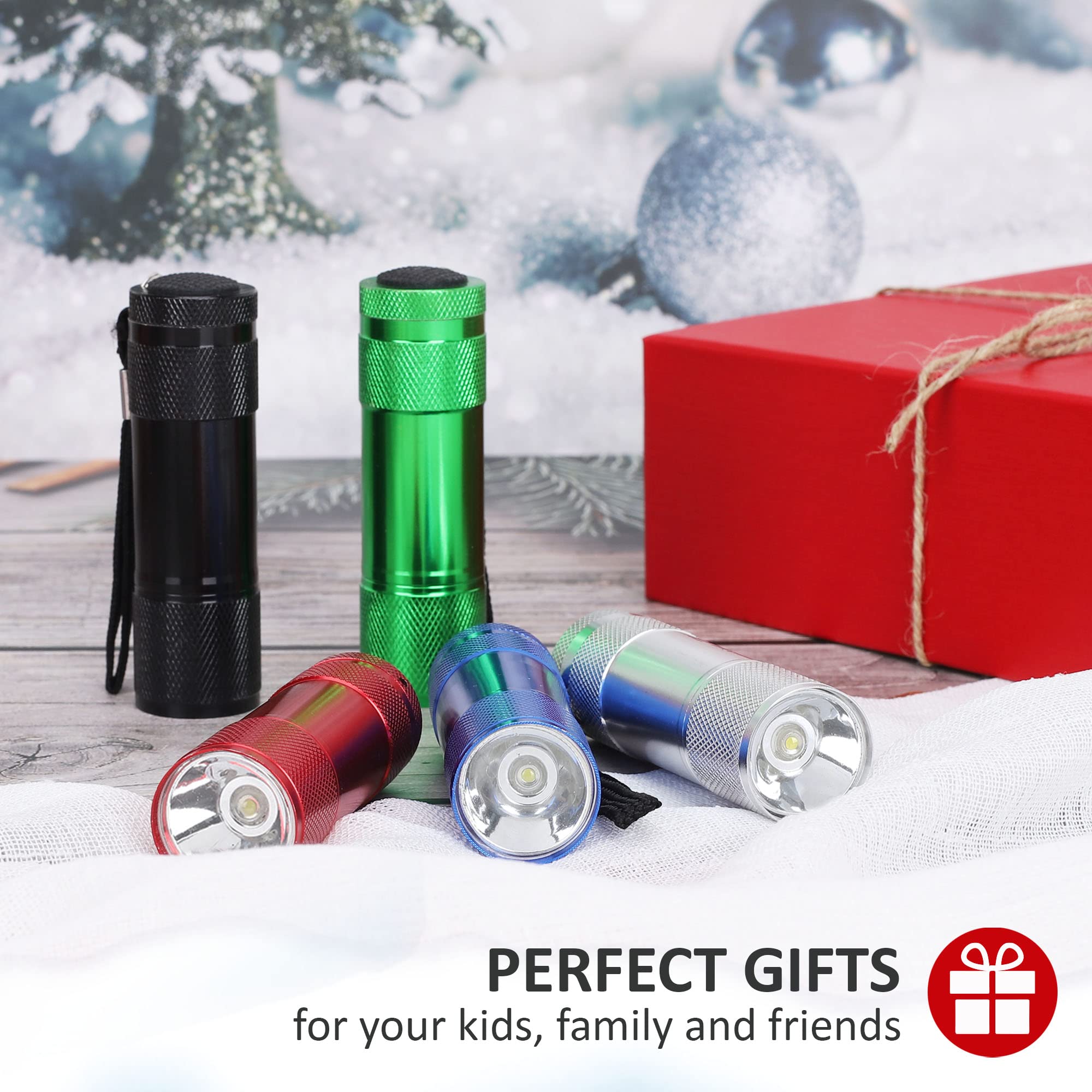 Fastpro 20-Pack 100 Lumen Super Bright Aluminum Led Flashlights Set, With Aaa Dry Batteries Included And Pre-Installed