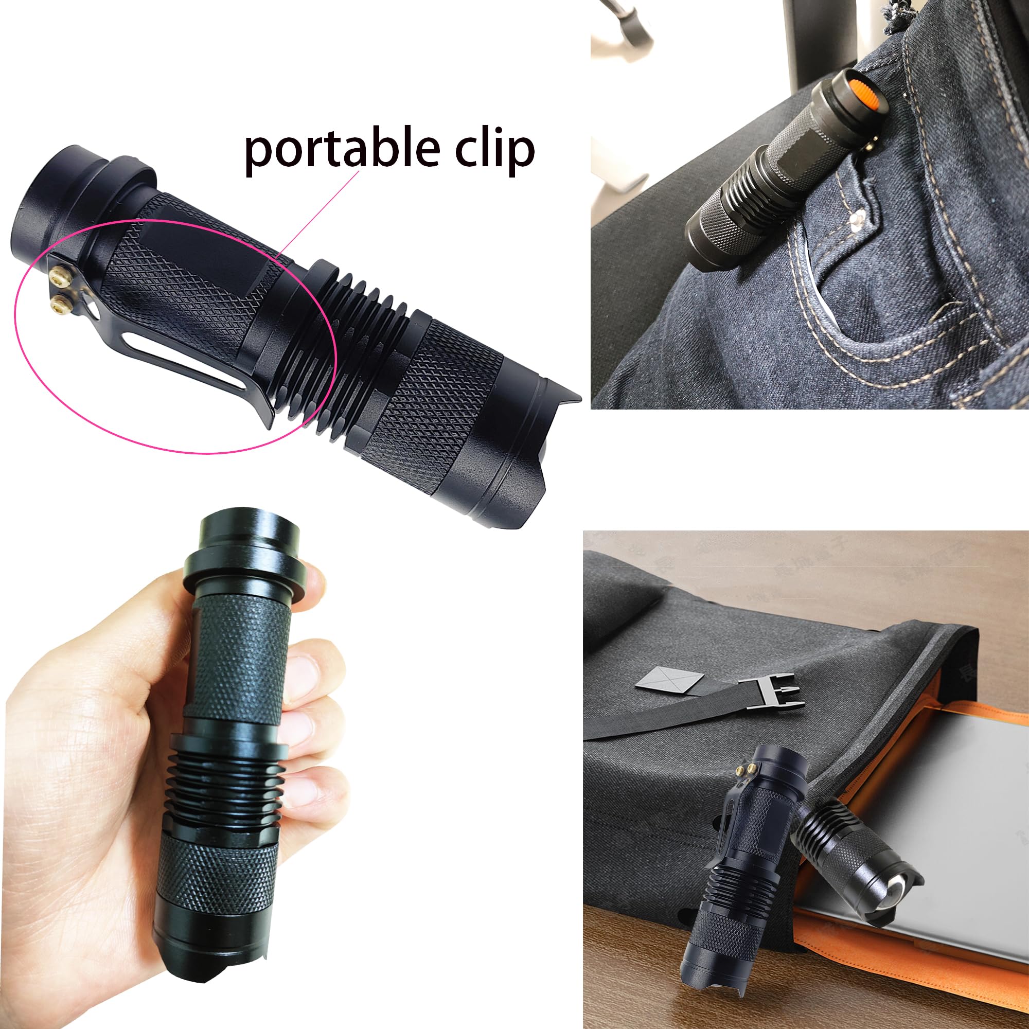 Zyunmall Low-Lumen Red Flashlight Zoomable Single Mode Mini Red Light Flashlights Ideal For Preserving Night Vision, Low Illumination, 2 Pack