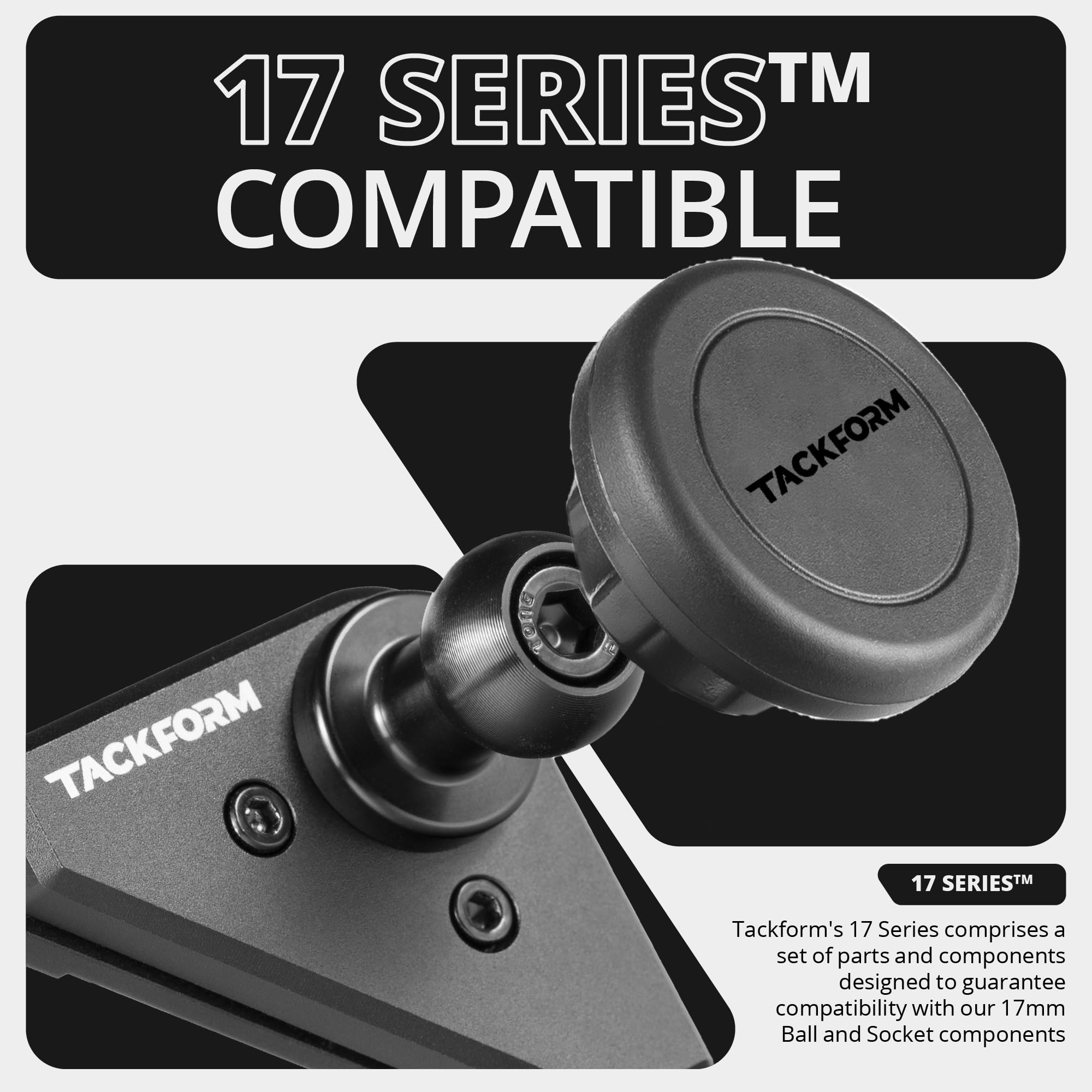 Tackform Link Vent Mount Magnetic Phone Holder - Compatible With '21-'25 Ford F150 & Raptor, '23-'25 Ford Super Duty  Aluminum Base  Short Reach  Not Compatible With Magsafe