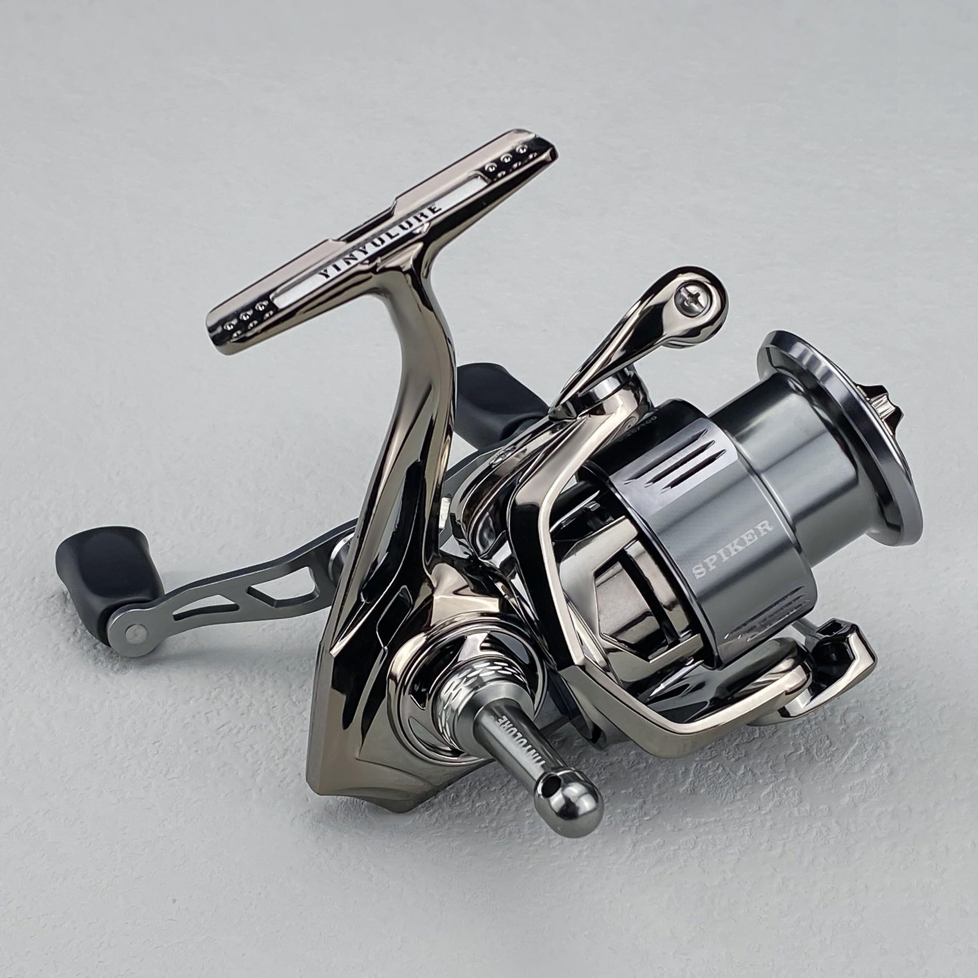 Sound Feather Yinyulure Spiker Fishing Lure Reels, Smooth Stainless Steel Spool, Double Handle Balance Bar