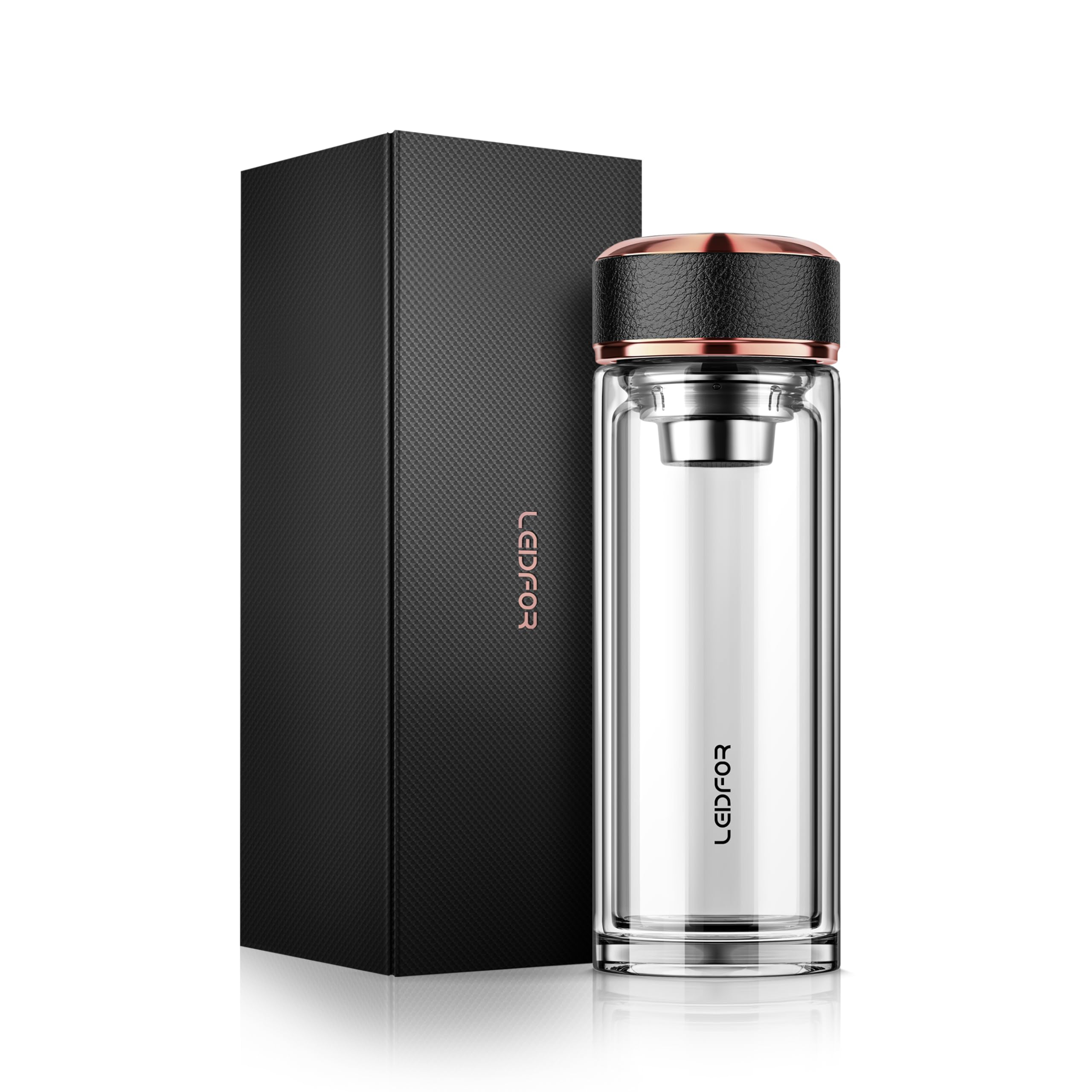 Vacuum Insulated Stainless Steel Travel Mug, Tea Tumbler With Tea Infuser Loose Leaf Filter