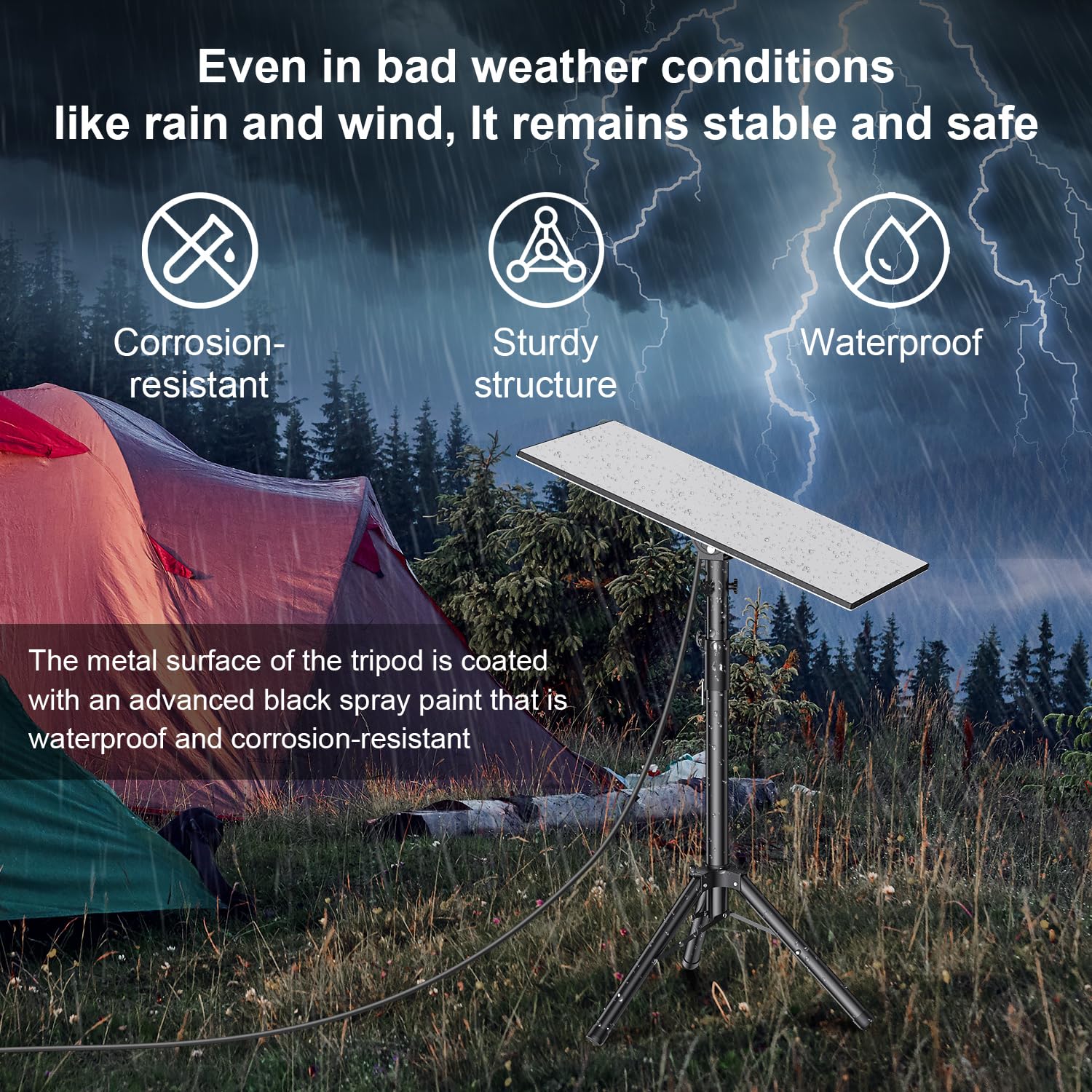 Bluedery Starlink Gen 3 Tripod Mount, Tripod Stand For Starlink Gen 3(V3) Dish With Starlink Gen 3 Pipe Adapter, Starlink Gen 3 Mount Kit For Starlink V3 Dish